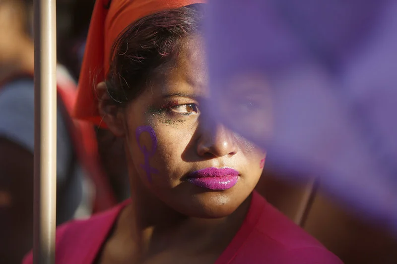 On November 25, 2019, women attended a march in honour of the International Day for the Elimination of Violence Against Women. From Jorge Saenz, https://www.npr.org/sections/goatsandsoda/2018/11/30/671872574/u-n-report-50-000-women-a-year-are-killed…