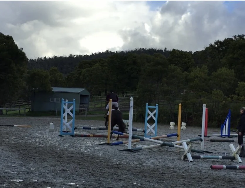 Riding at ESI in Australia doing grid work .