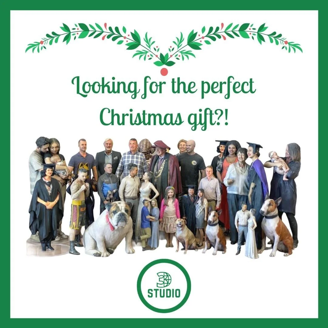🎄 Our Mini-Me's and figurines make the best gift!! Why not get yours sorted today?? 

🤩 The final day to get your scan done in time for Christmas is the 14th of December so get in quick as we have limited spaces available too!! 

💬 DM us or enquire on our website today! 

www.3dstudio.nz 

#Christmas #Gifting #3D #3DModels #3DScanning #Dunedin #NZ