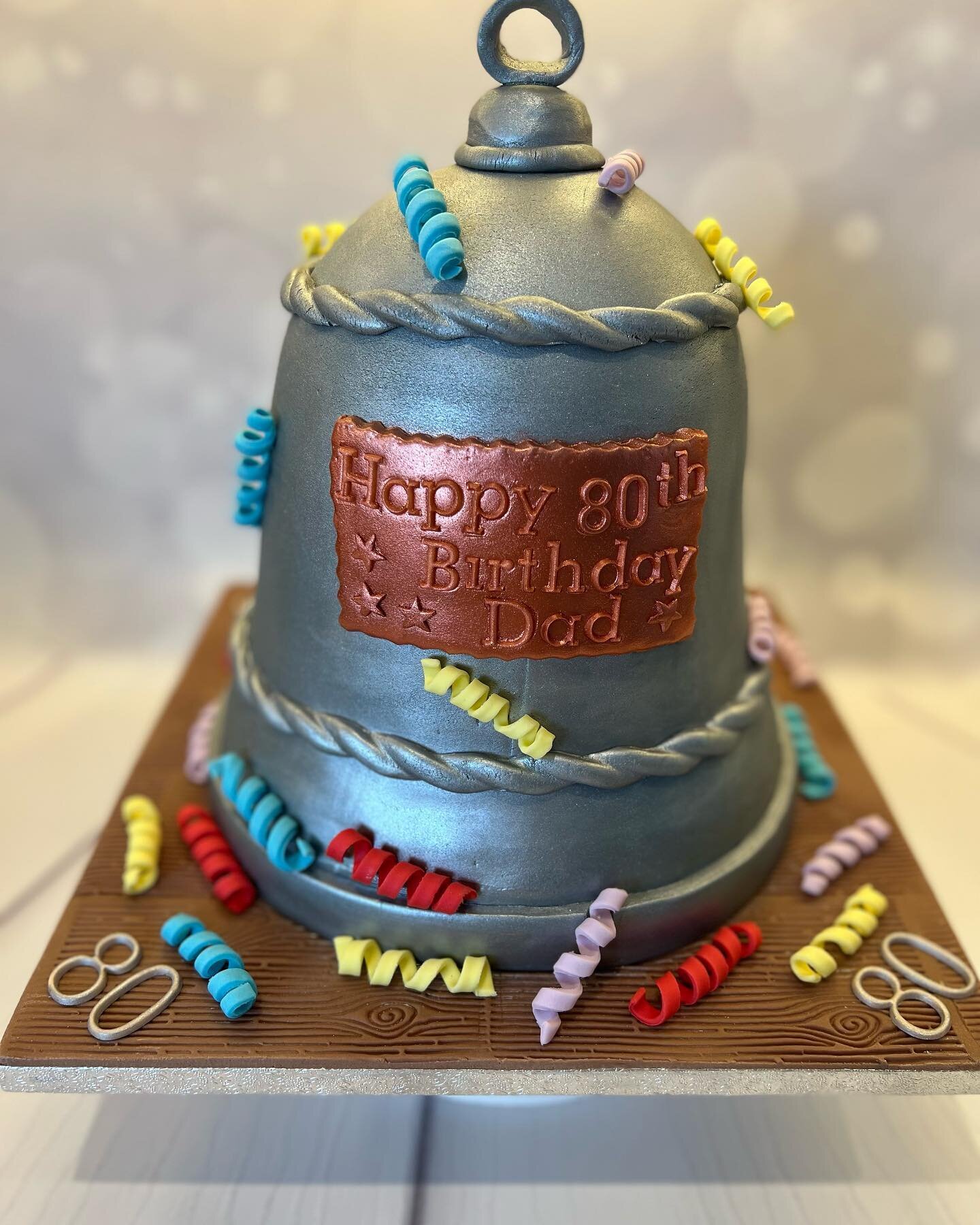 Lesia ordered this Bell cake for her dad&rsquo;s 80 th Birthday.  Hope you had a love day xx