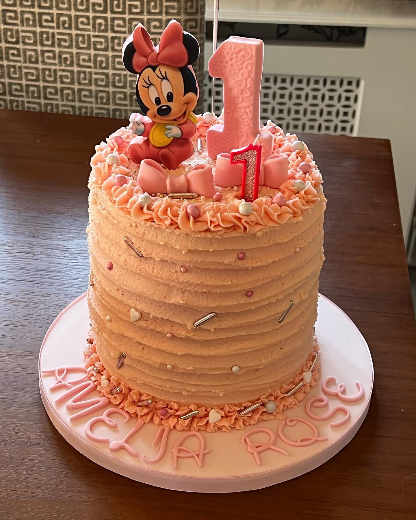 This weeks post is for our beautiful granddaughter Amelia Rose&rsquo;s 1st Birthday party.  Cake was vanilla with strawberry buttercream and fresh strawberries.  Amelia also had a mini mouse giant cup cake for her cake smash.  Happy Birthday darling 