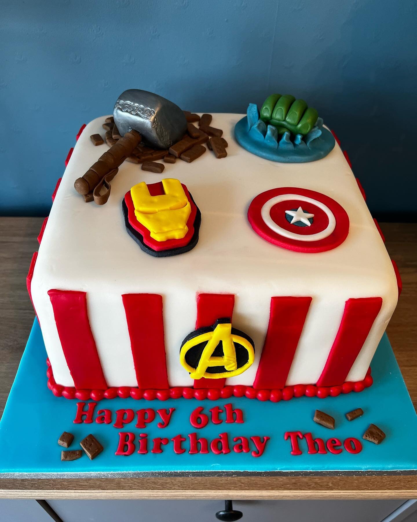 Theo had a chocolate avengers style cake for his 5th Birthday.  Hope you had a lovely birthday xx