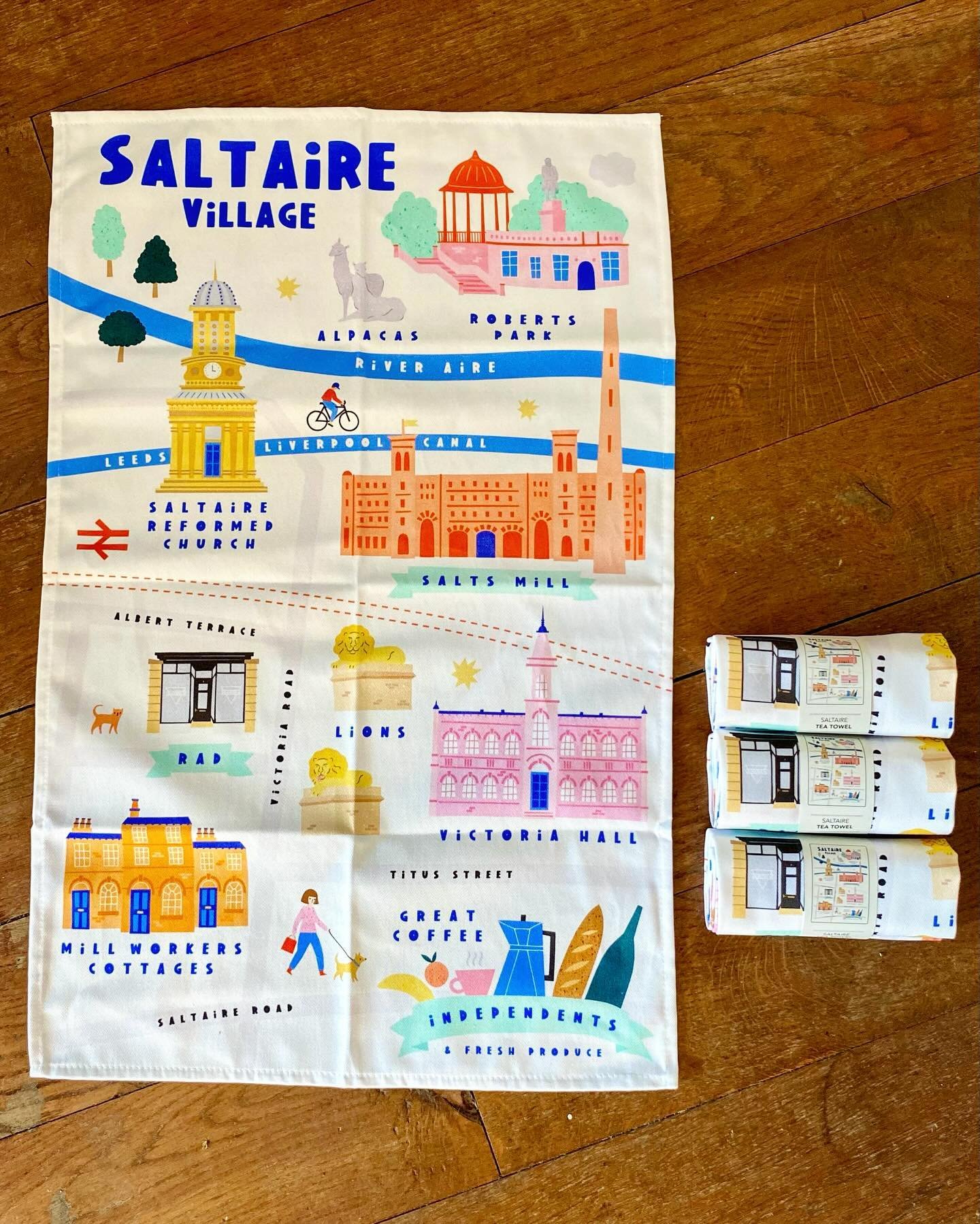 Super pleased to share our new Saltaire tea towel with you all! Designed by wonderful local creative and long time RAD friend @lemonandsugarprints 💖 WE LOVE IT 😍