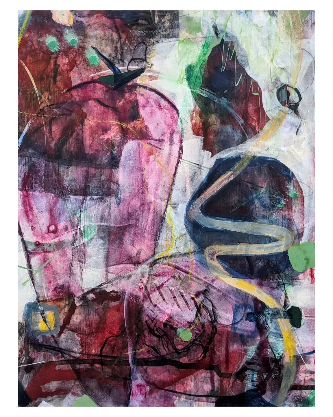 Experimenting with a change of subject. Still life! Inspired by the teaching of @nicolabennettart Love using glazes to give depth.

#glazes #stilllifepainting #abstractstilllife #redpainting #abstractart #mixedmediaart #stellabawdenhollisart #dorseta