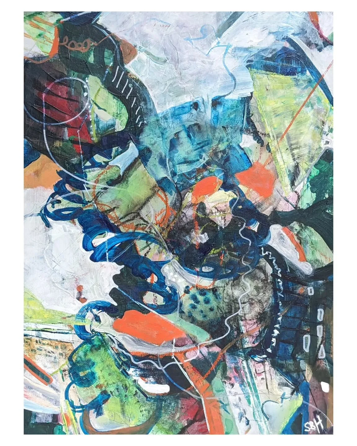 A plate of scallops!! Another still life study inspired by the work and teaching of @nicolabennettart . 

#scallops #stilllifeabstract #abstractstilllife #limitedpalette #glazes #contemporaryart #artforhome #stellabawdenhollisart #arttribe #dorsetart