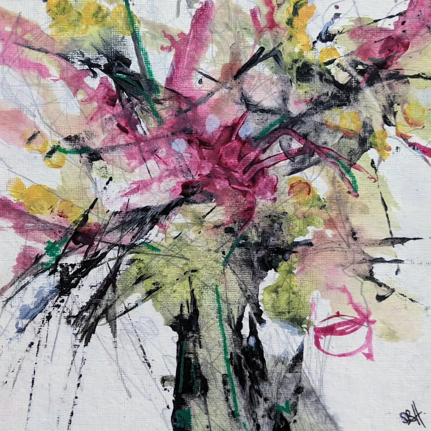 Delighted to receive this beautiful bouquet on Mother's Day from @sageandfernflorist 

#flowersinart #bouquet #contemporaryart #artforhome #stellabawdenhollisart