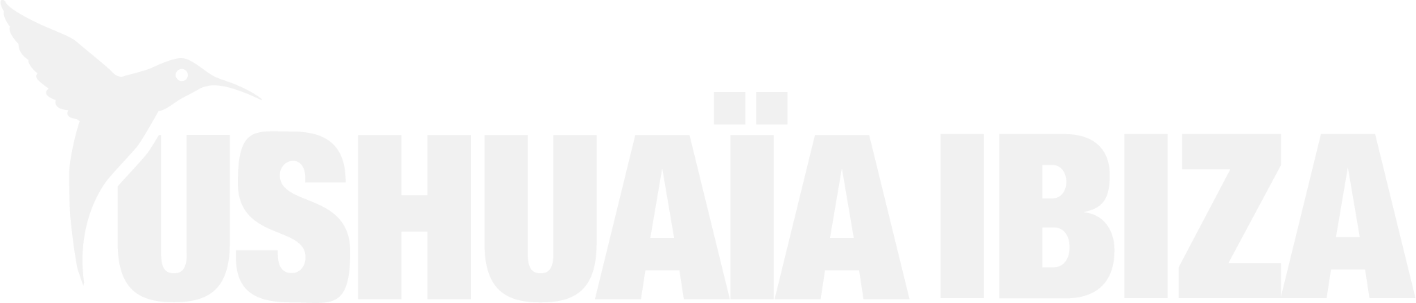 Logo for UISHUAAKIBZA with a white hummingbird graphic on the left.