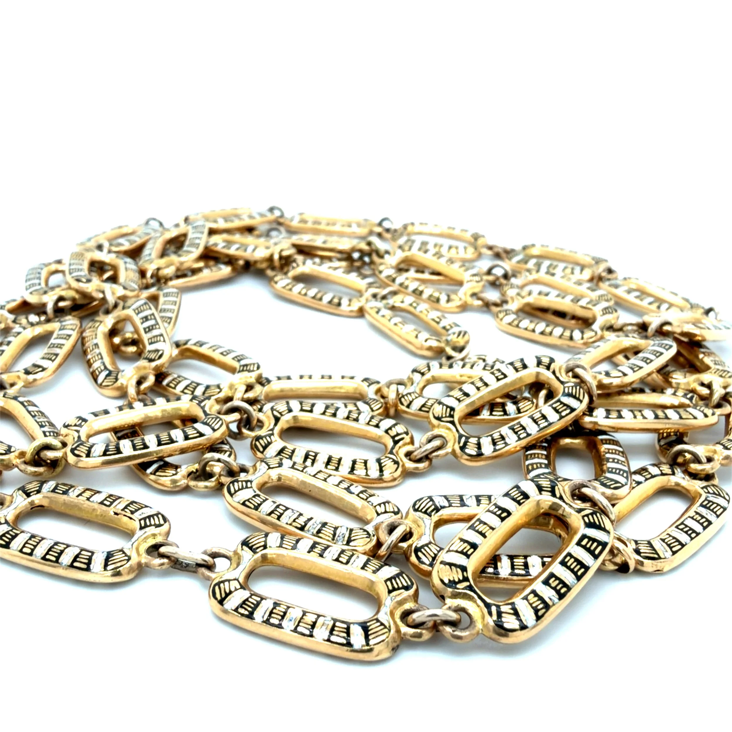 15 | An Antique 14ct Gold and Swiss Enamel Longchain | 3400 - 5400 | 3000