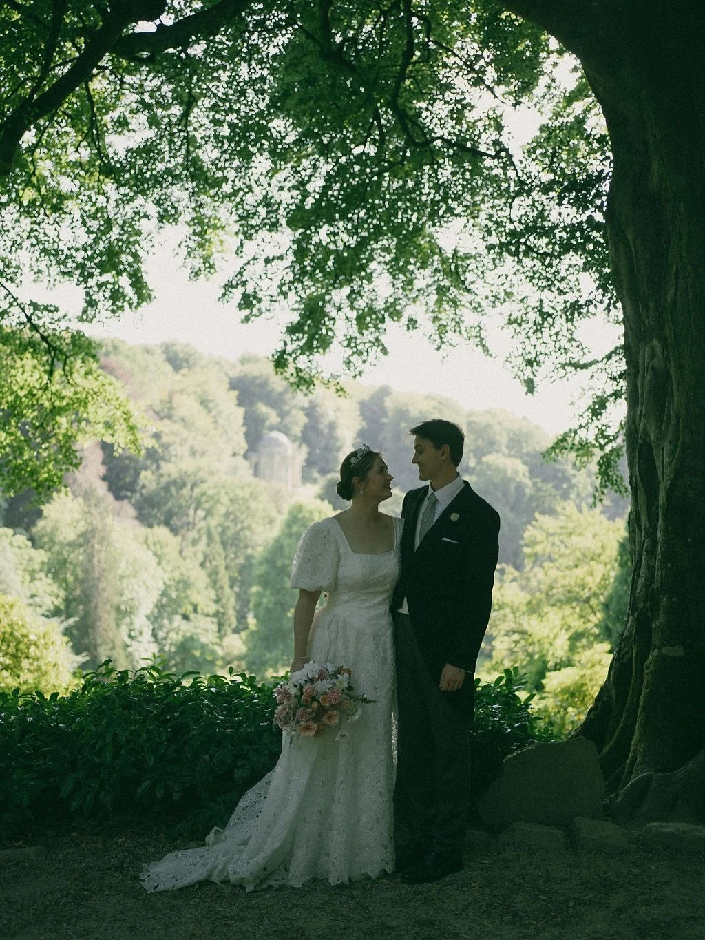 There&rsquo;s something about this place which just lights up my soul. It&rsquo;s absolutely magic here 🌳 

Captured beautifully by @sophiejaneweddings 📷 

I was over the 🌙 to be asked by Florence to be her hair &amp; makeup artist. She looked lik