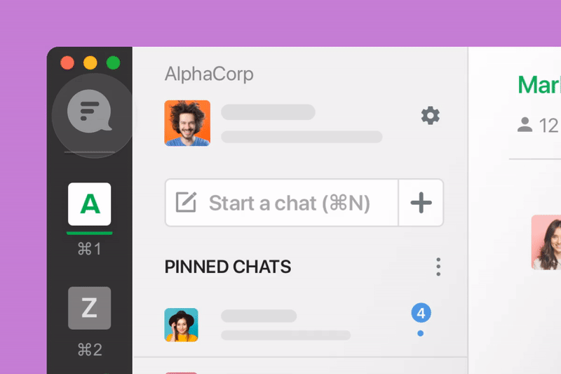The Flock logo animates on hover