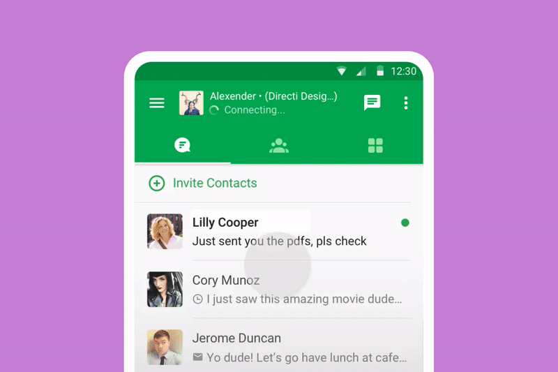 Pull to refresh on the mobile app