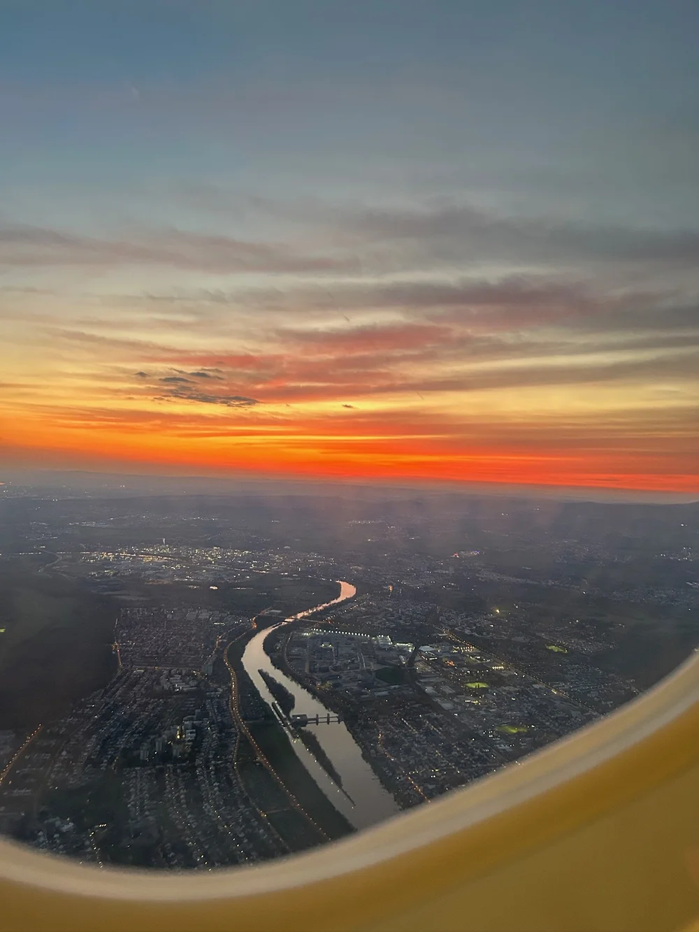 London Airplane Sunset