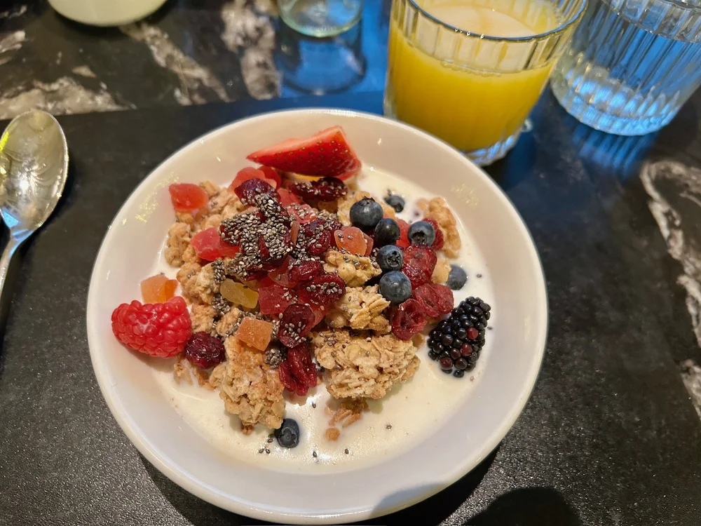 Waldorf Hilton London Granola Breakfast