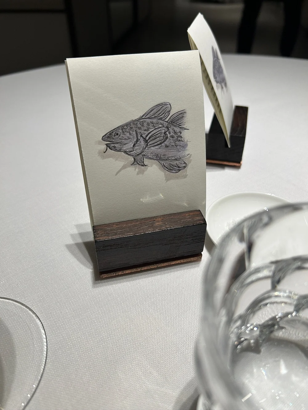 Cinc Sentits Barcelona Salt Cod Menu Card Front