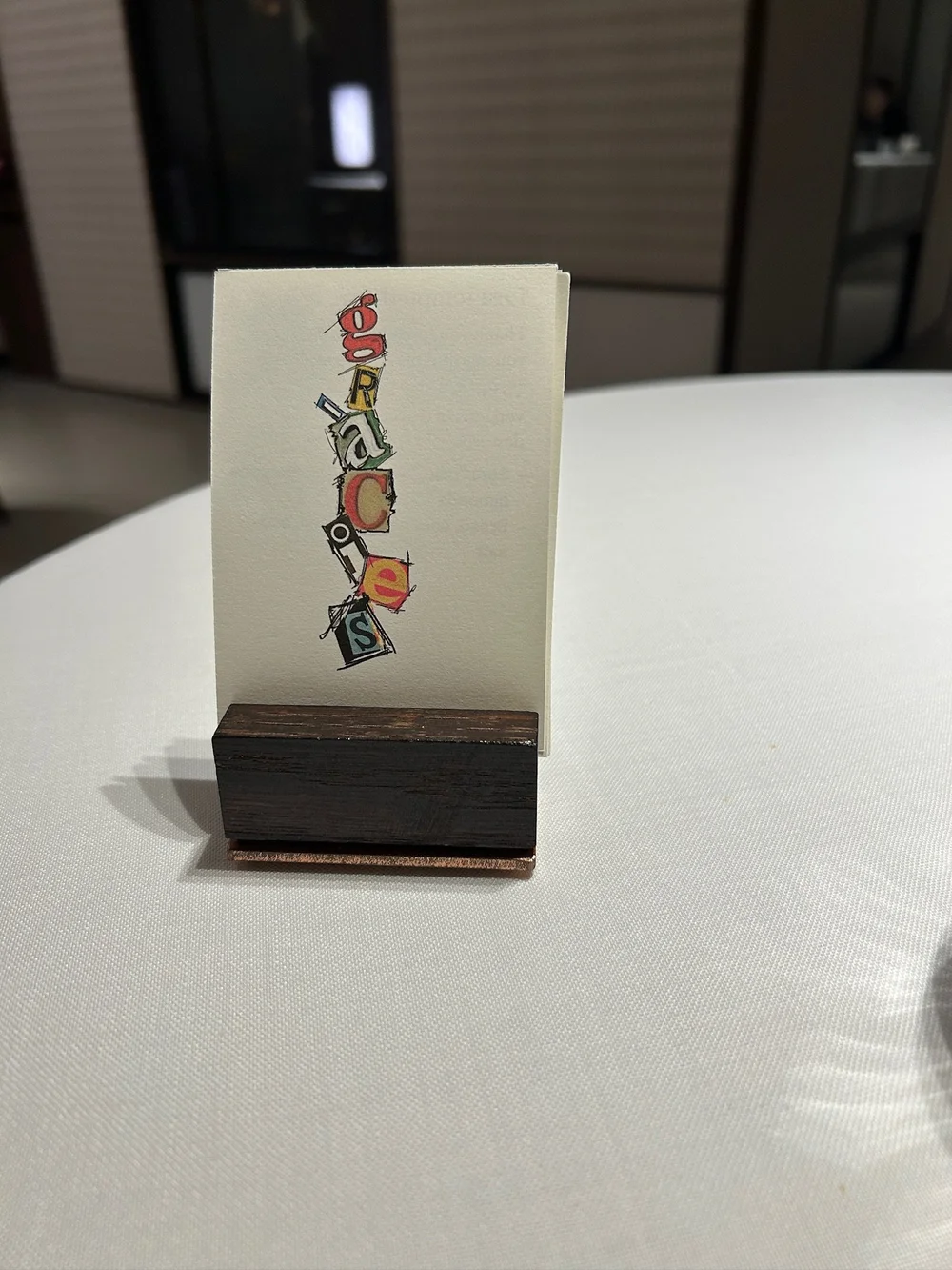 Cinc Sentits Barcelona Final Menu Card