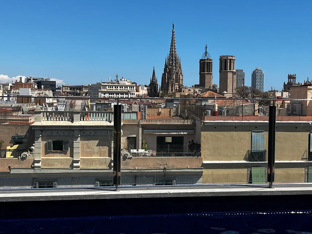 View from pool Hotel Bagues Barcelona