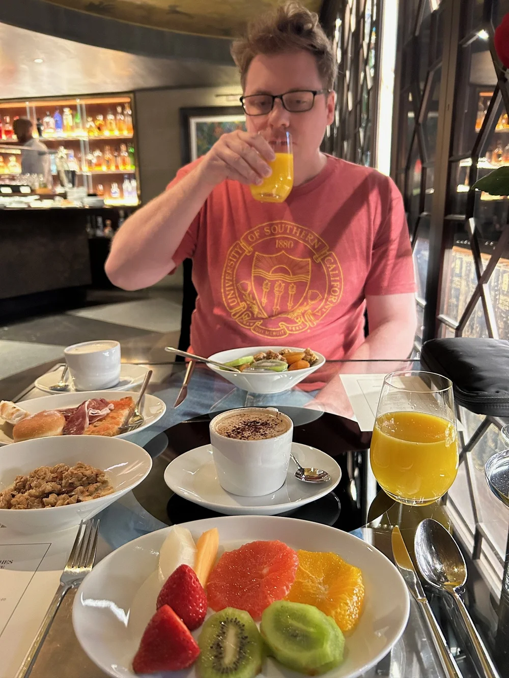 Gregg Maxwell Parker breakfast Hotel Bagues Barcelona