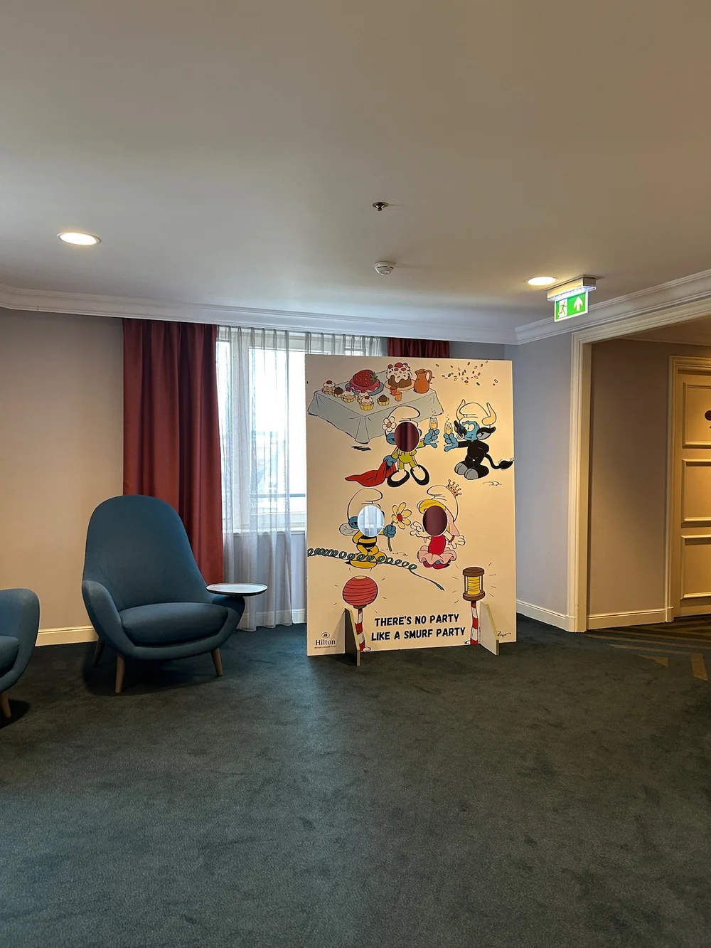 Smurf Photo Board Hilton Brussels Grand Place