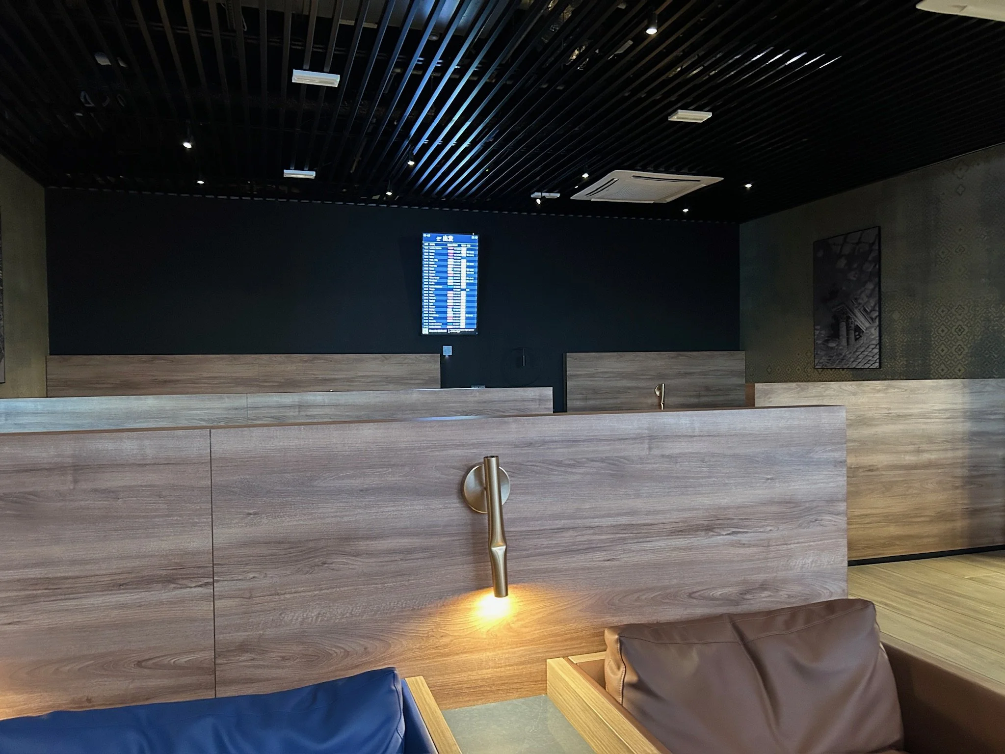 Flight Board Quiet Zone Prima Vista Lounge Rome FCO Terminal 3