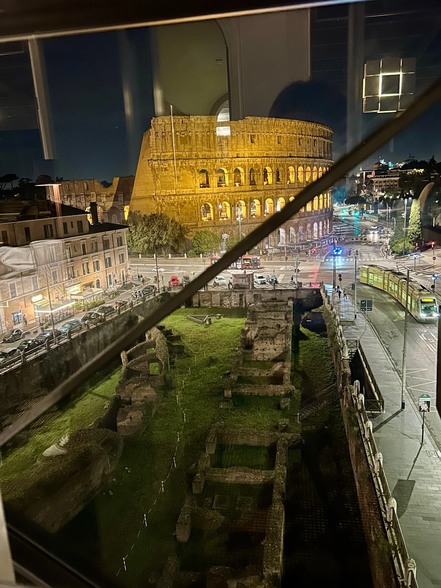 Aroma Restaurant Rome Italy Colosseum View