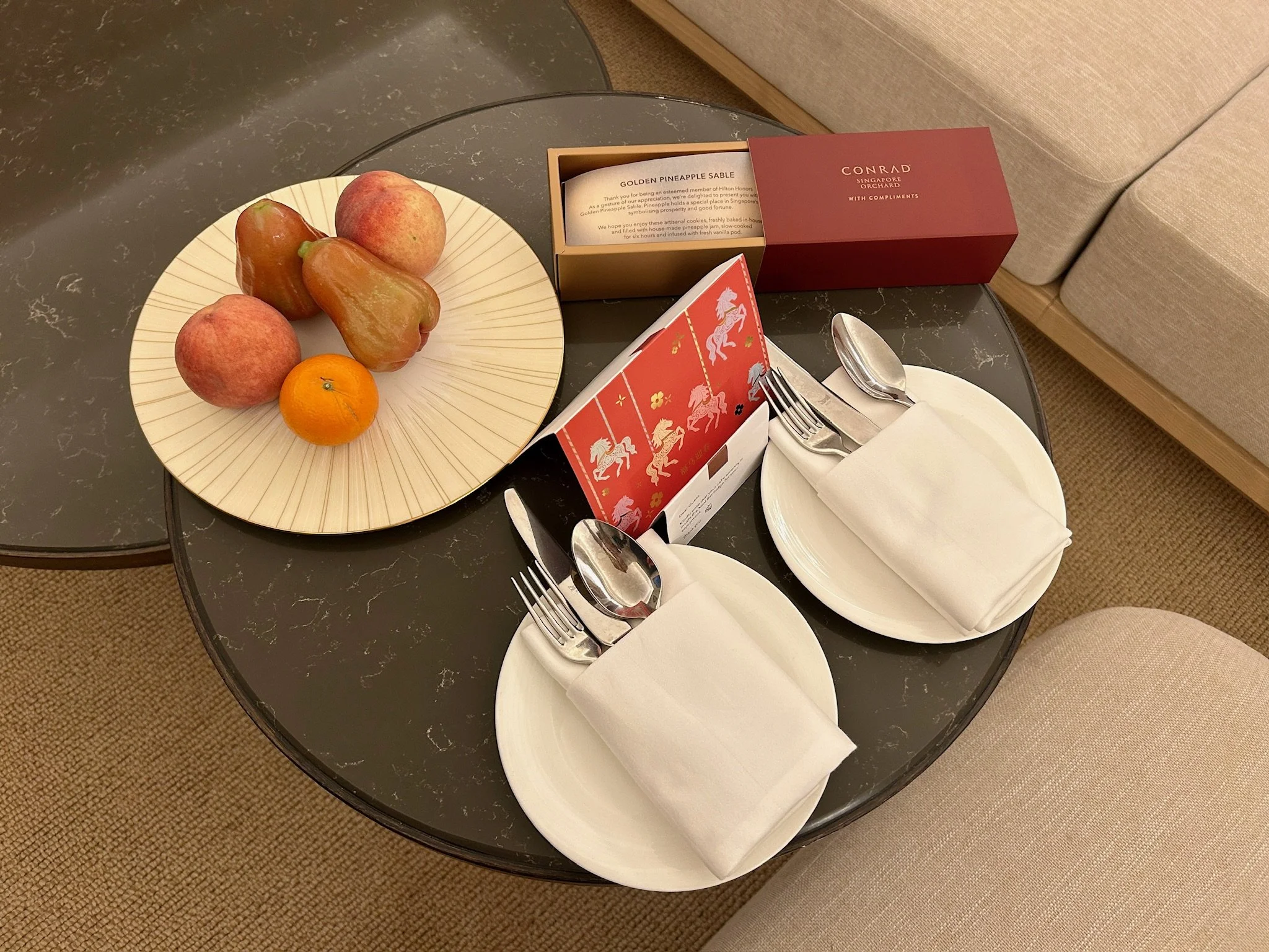Conrad Singapore Orchard Fruit Plate Cookies