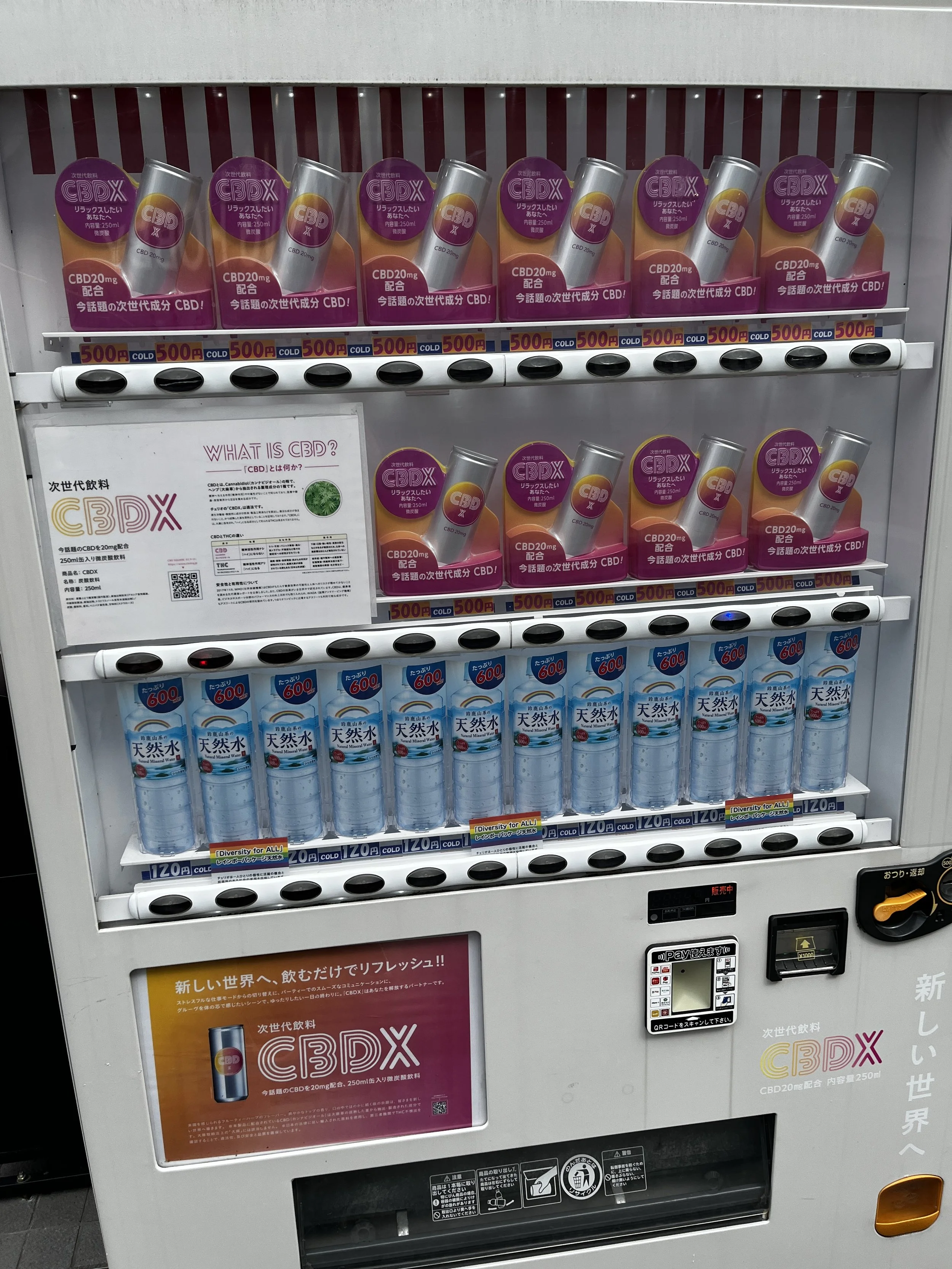 CBD drink vending machine in Japan.