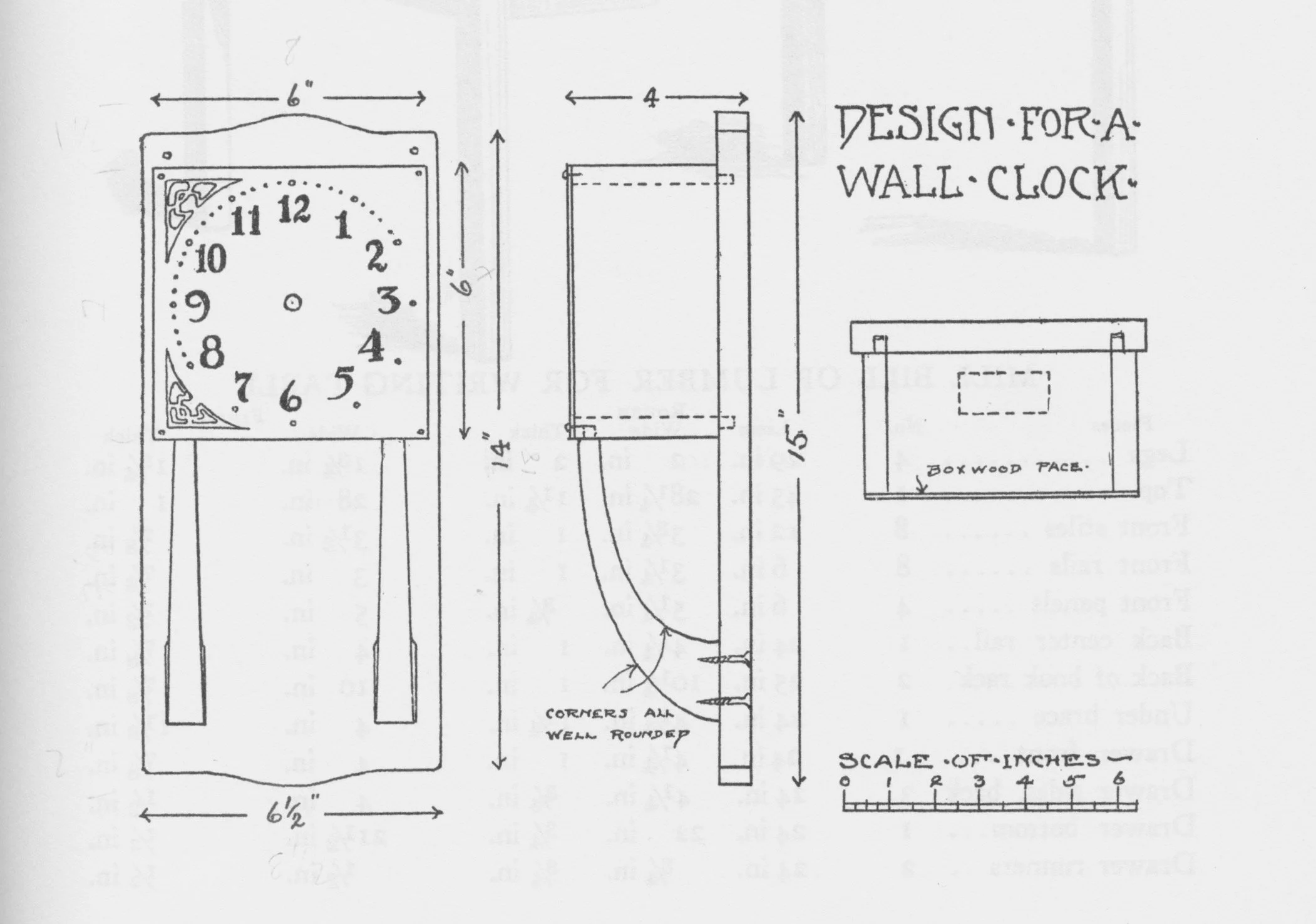 Clock Building Internal Drawing It’s About Time — Red Top Workshop