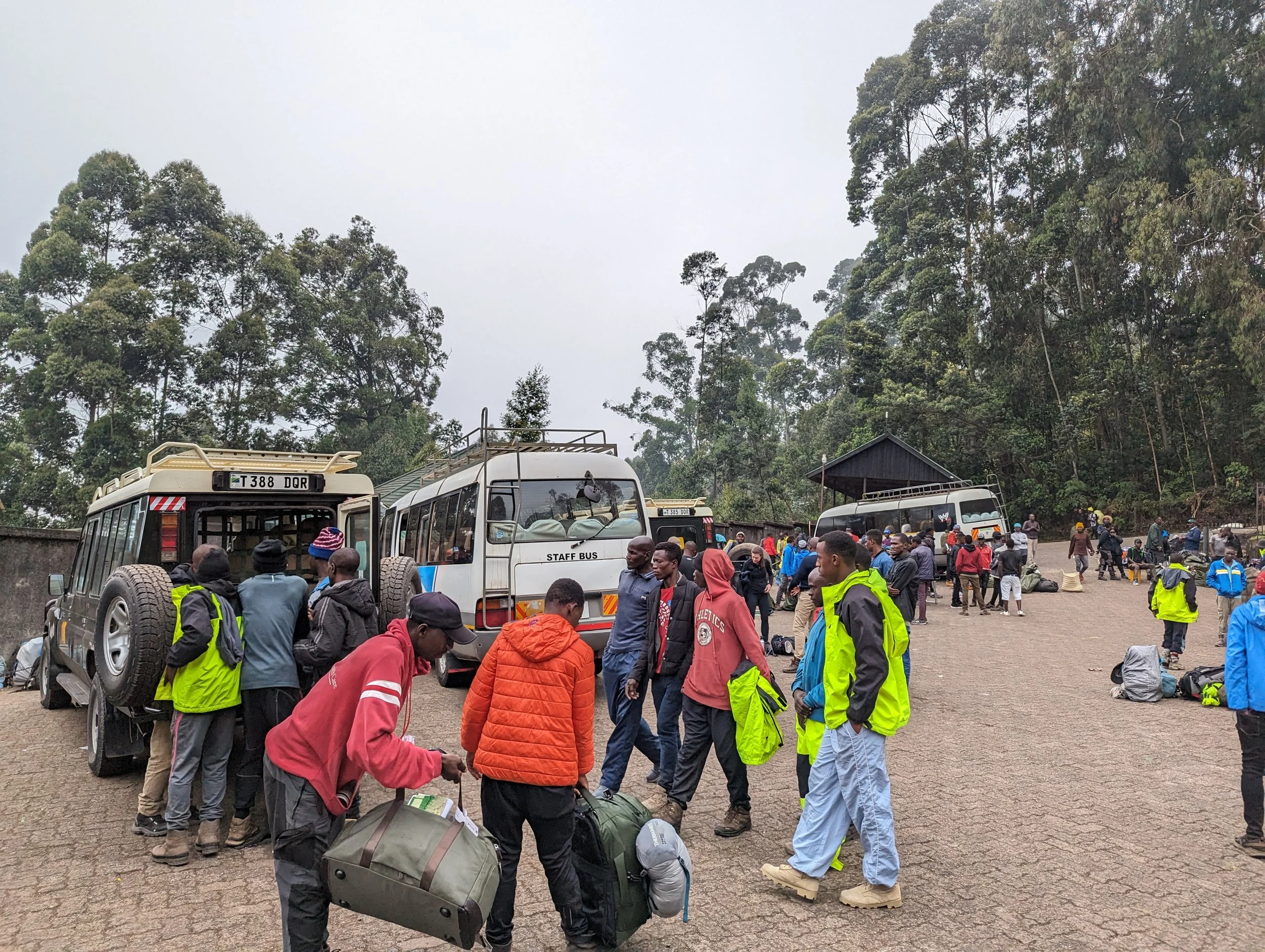 It literally takes a village to get a group up the mountain