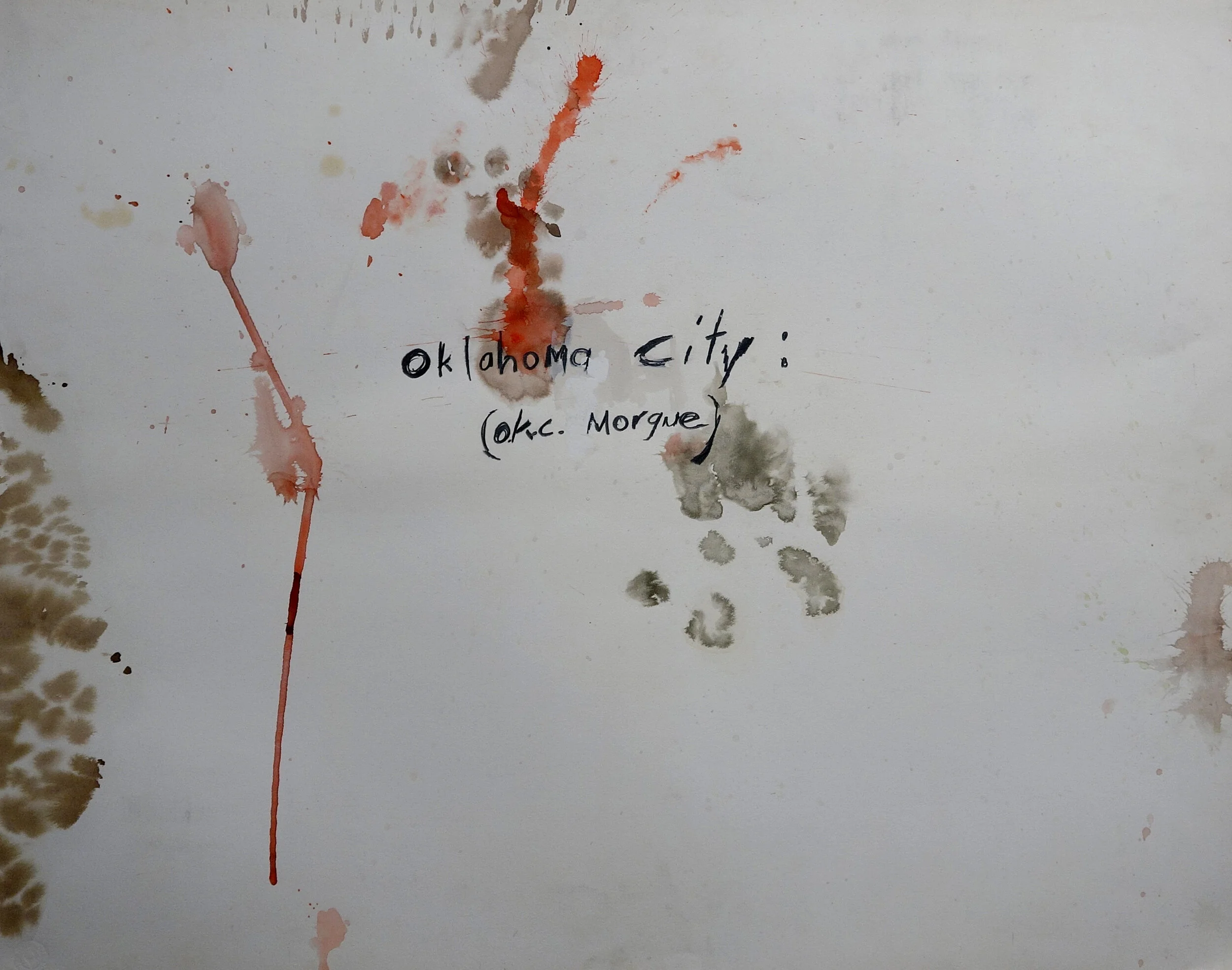 Catalogue #SW0020 Oklahoma City Morgue is an expose exploring the victims of the Oklahoma City bombing- a domestic terrorist truck bombing of the Alfred P. Murrah Federal Building in Oklahoma City, Oklahoma, United States, on April 19, 1995.
