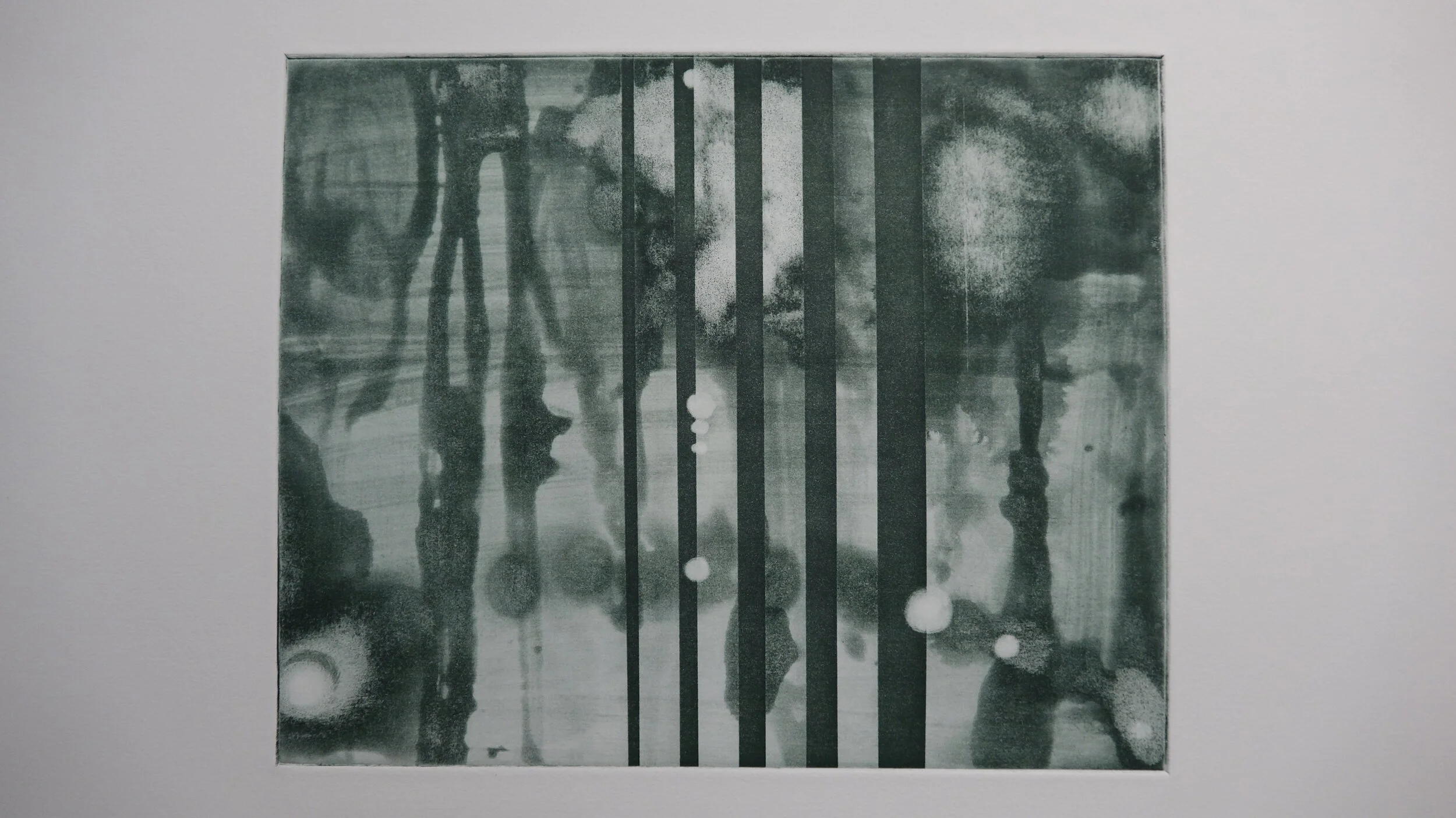 Untitled abstraction, intaglio etching print, 24" x 32", 1997 Catalogue #SW0057