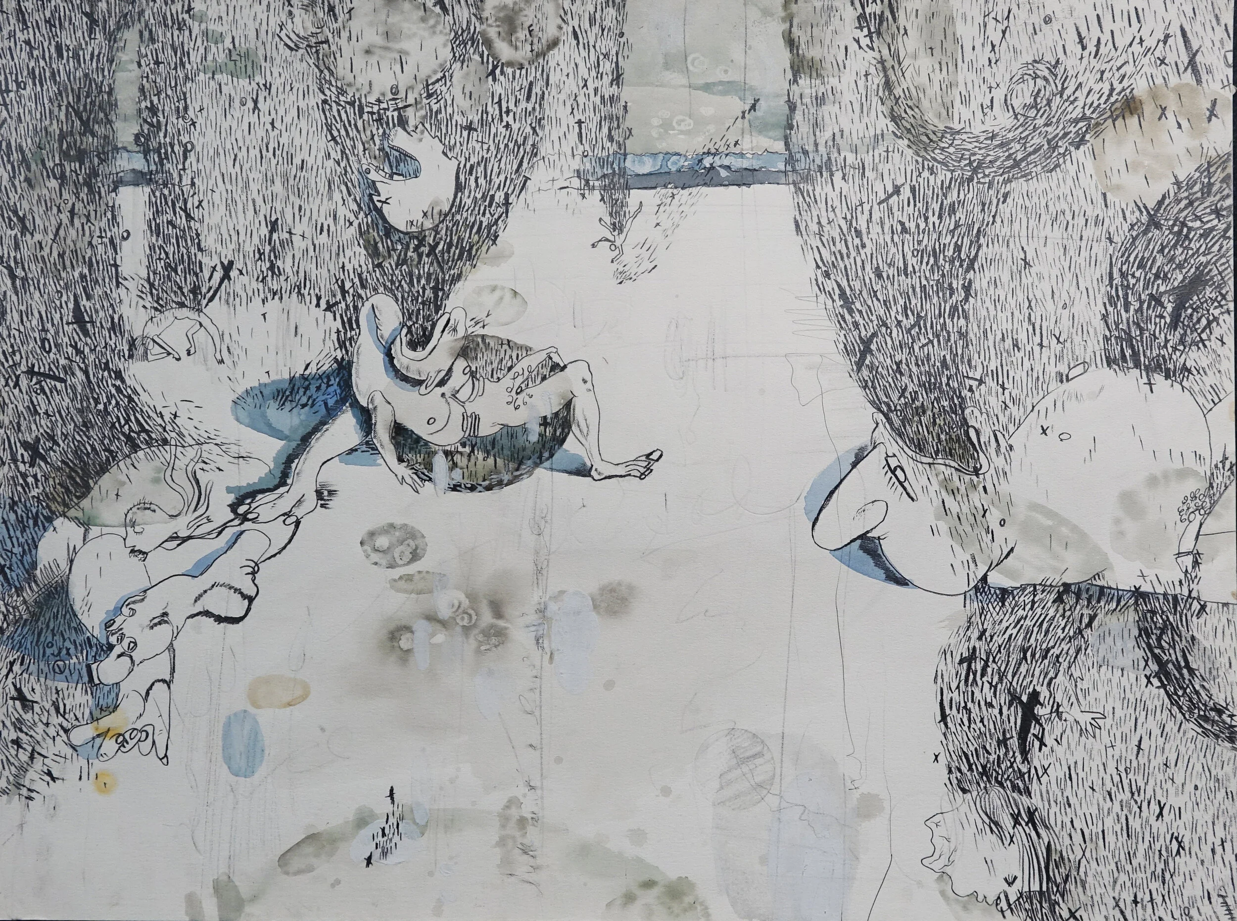 Illustration for Dante's Inferno (Divine Comedy), graphite 20" x 30", 1996 Catalogue #SW0070