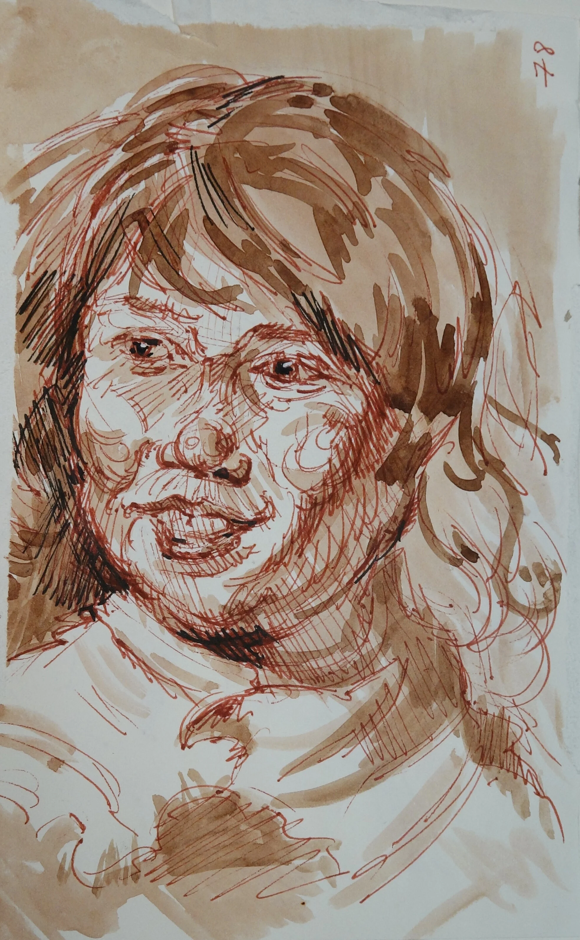 ink and watercolor 2017, 9" x 6" Catalogue #OW0153