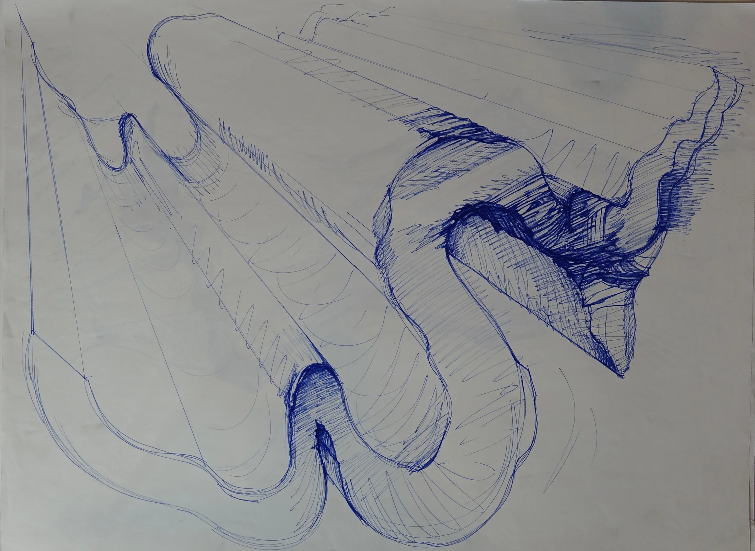 ALL IMAGES: Elastolith Concepts: Pen on paper 18" x 24, 2008 Catalogue #CCcsk 0140-194