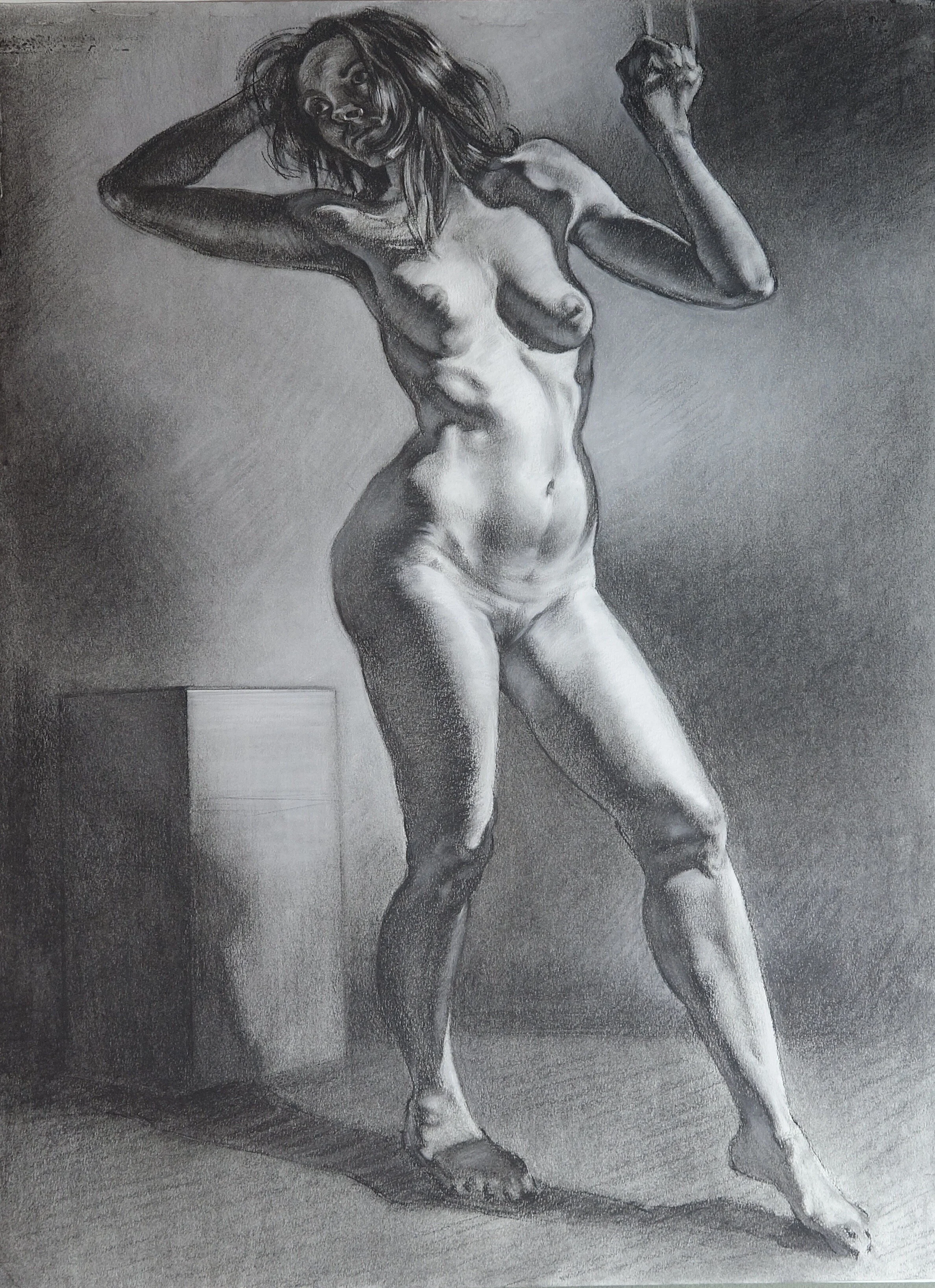 Untitled  charcoal and chalk on paper, 18' X 24", 2021 Catalogue #OW0036d