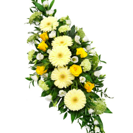 l cook florist carpenders park south oxhey hand tied bouquets flowers blooms delivery yellow double end spray funeral