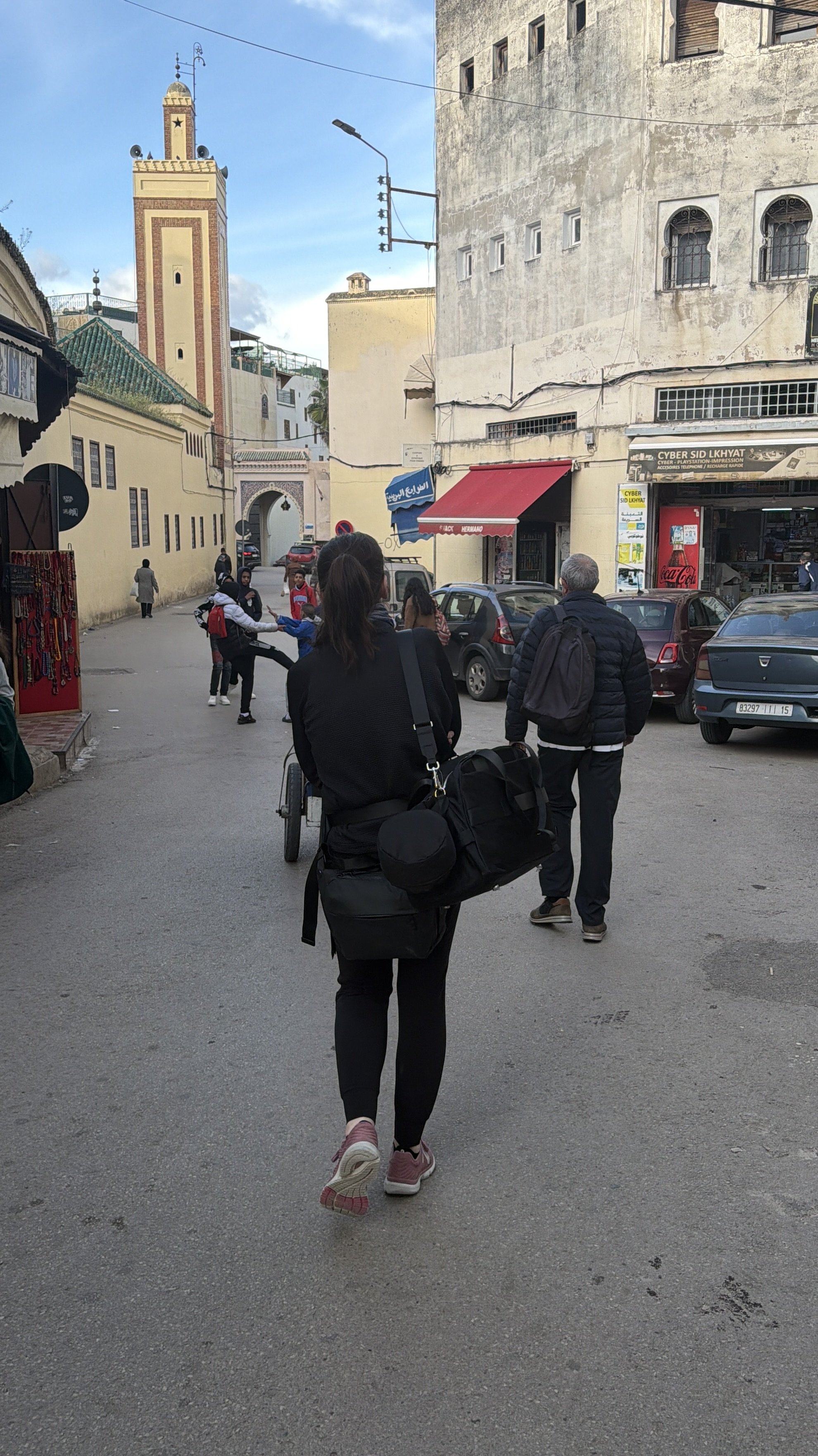 Walking to Riad Dar Bensouda.