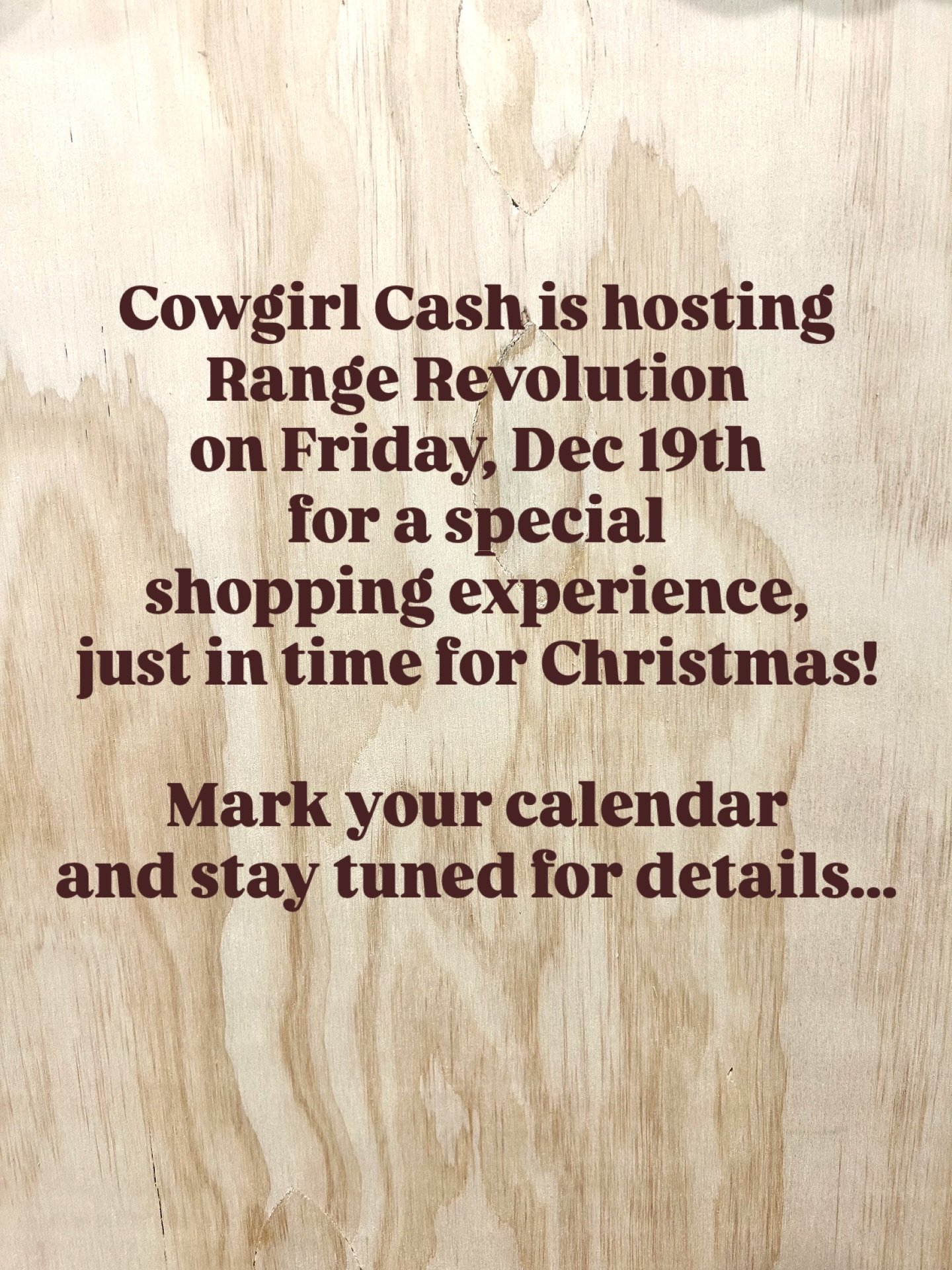 Join us for a special shopping event with @rangerevolution this Friday, Dec 19th. See you there!