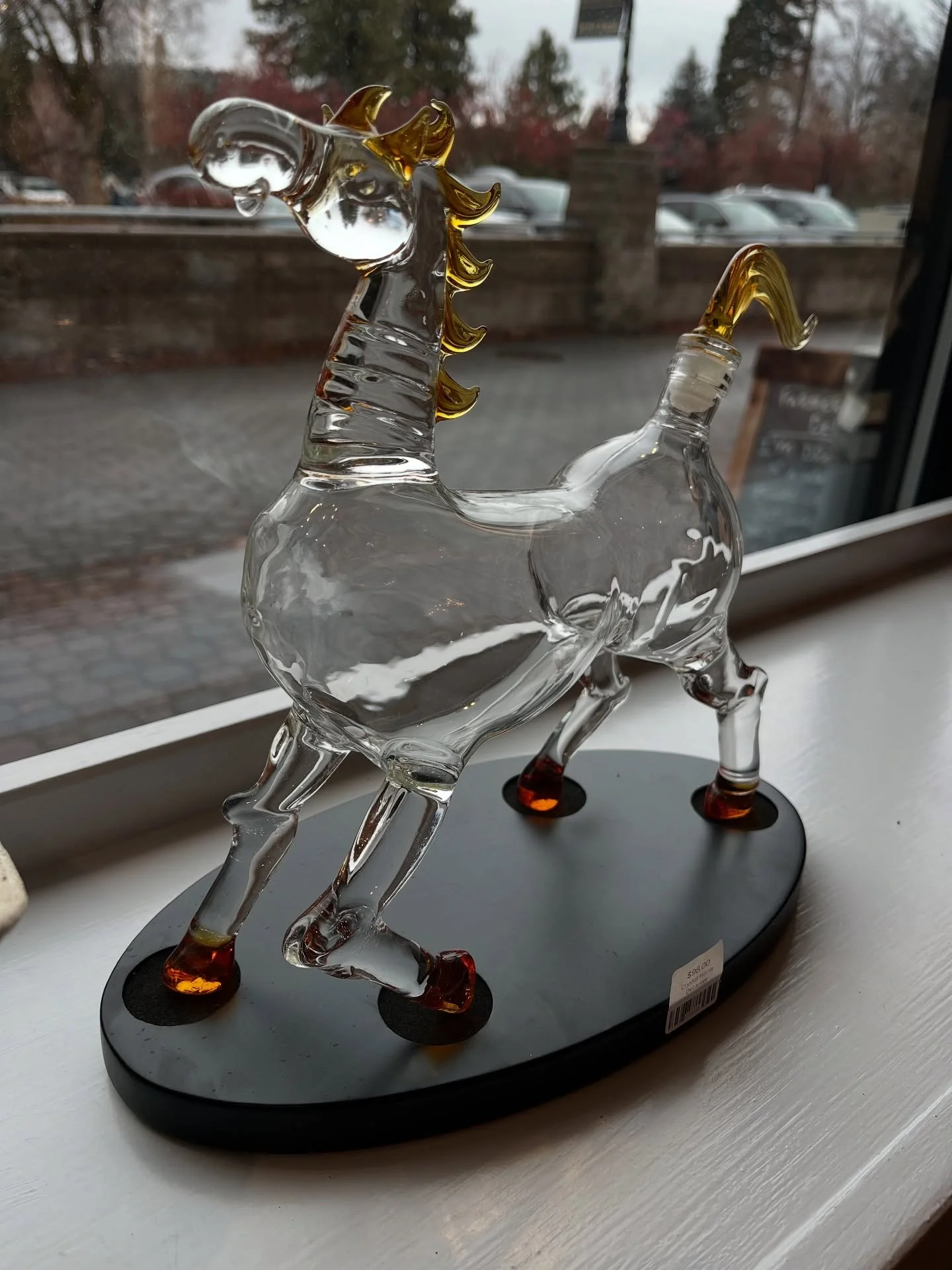 Crystal Horse decanter for your holiday festivities!  Or a great hostess gift!
