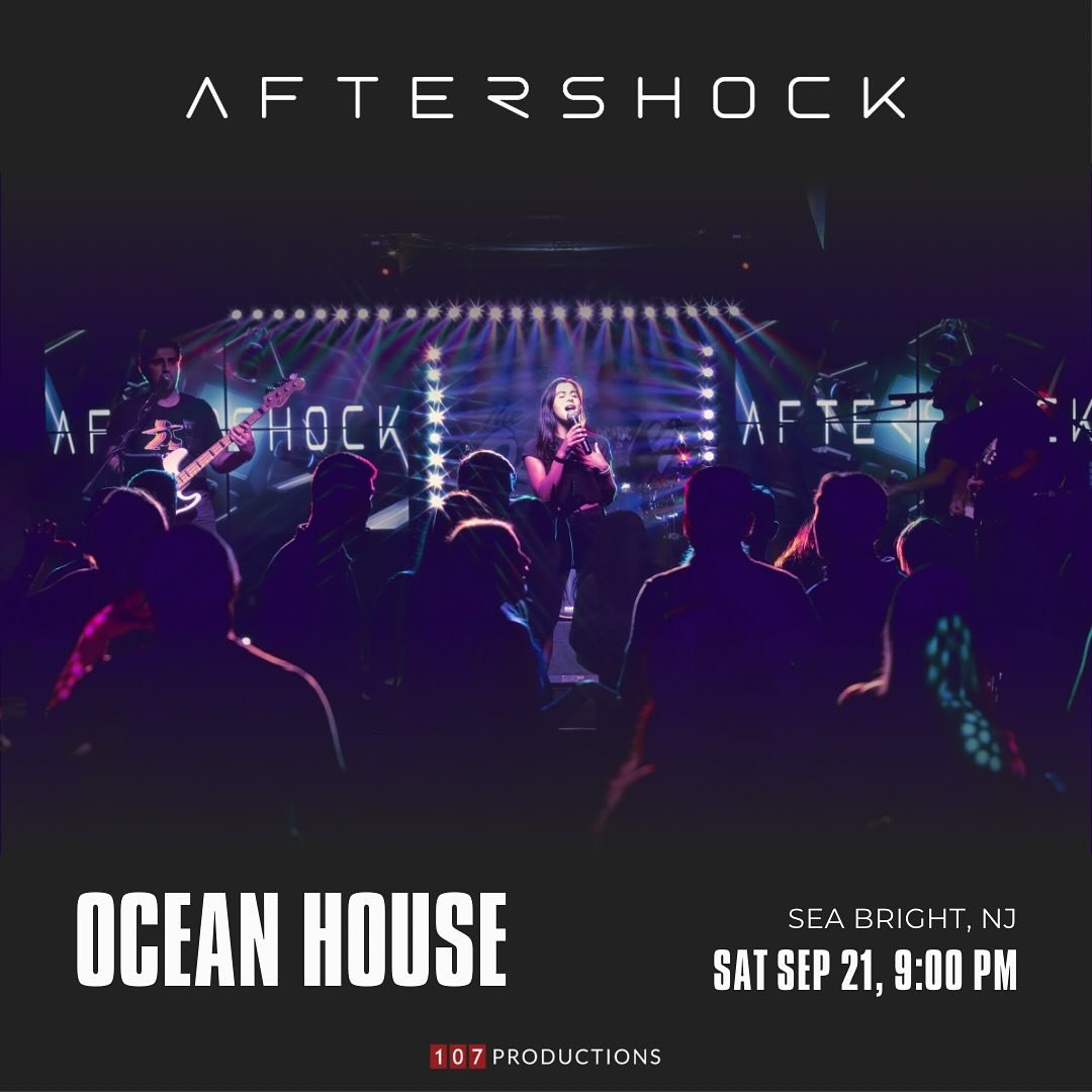 We&rsquo;re headed to the shore for the weekend 😎
wedding on LBI on Friday 🥳
and the after party on Saturday at Ocean House 🤘

📸: @ashleycerefoto 

#aftershocknj #aftershock #coverband #rocknroll #nj #friday #saturday #nightout #summer #music #li