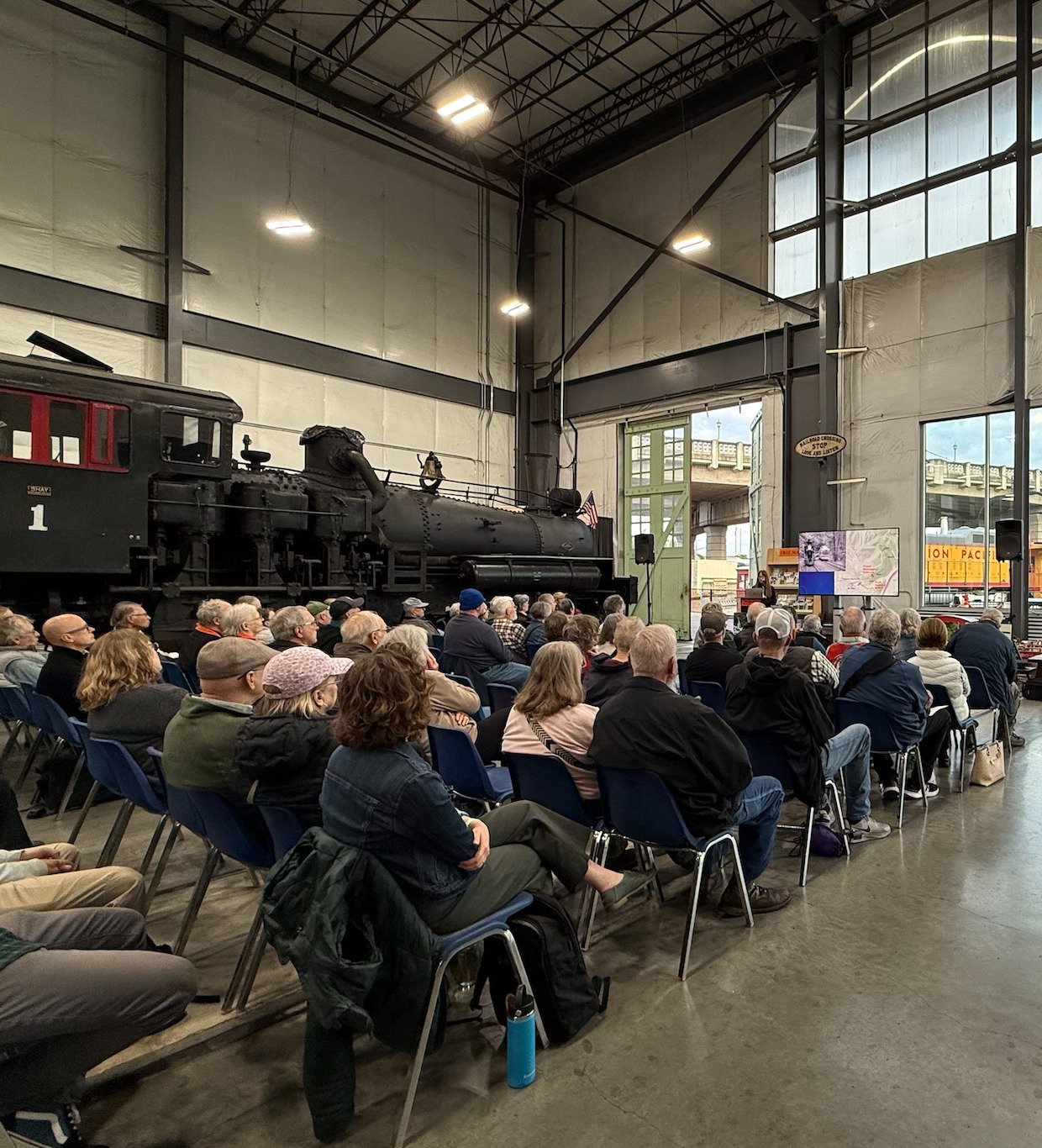 A great evening at the Oregon Rail Heritage Center with Melissa Darby and her talk about the "Biggest Little Railway in America".