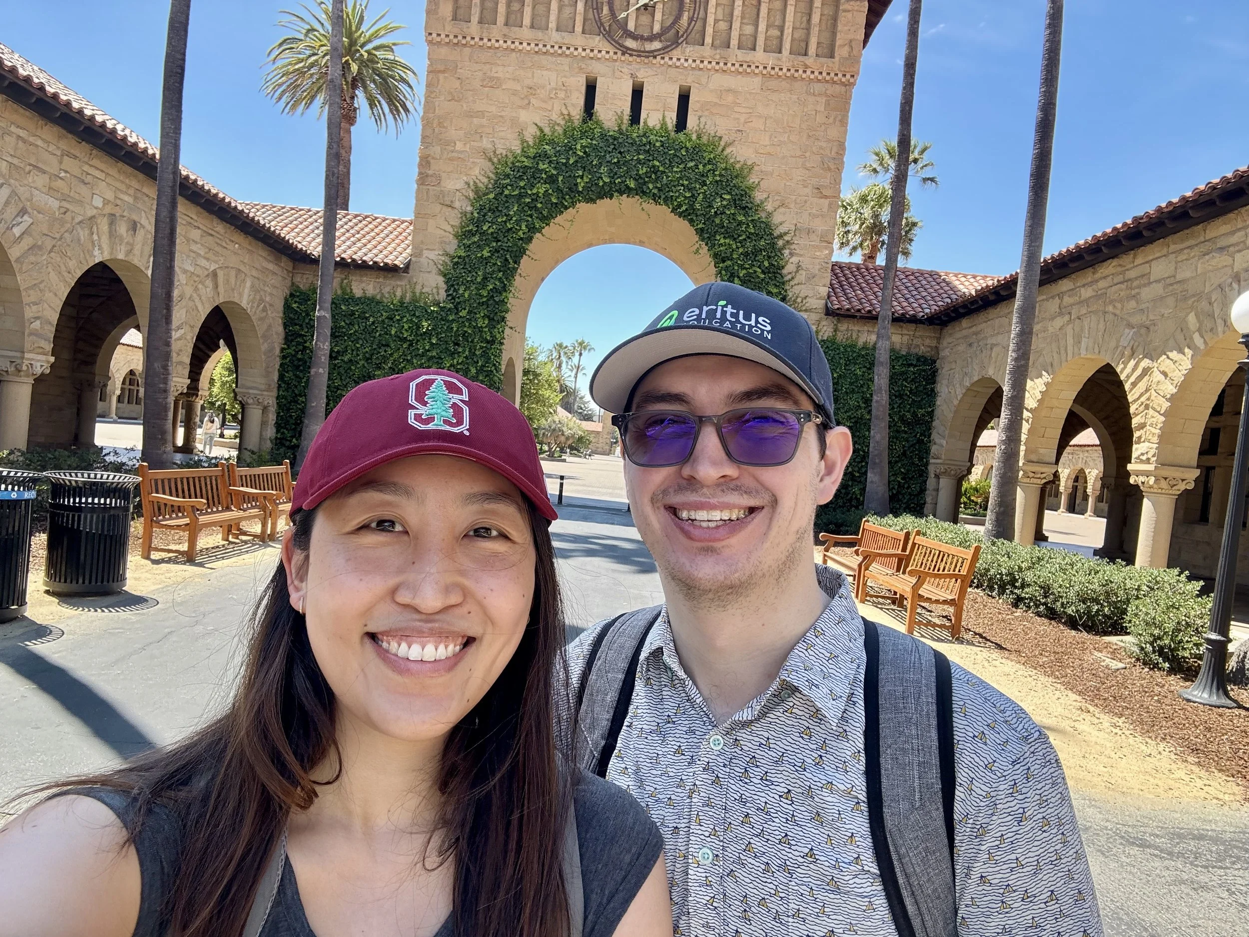 Sam and Liyang the co-founders of Eritus Education on Stanford University campus