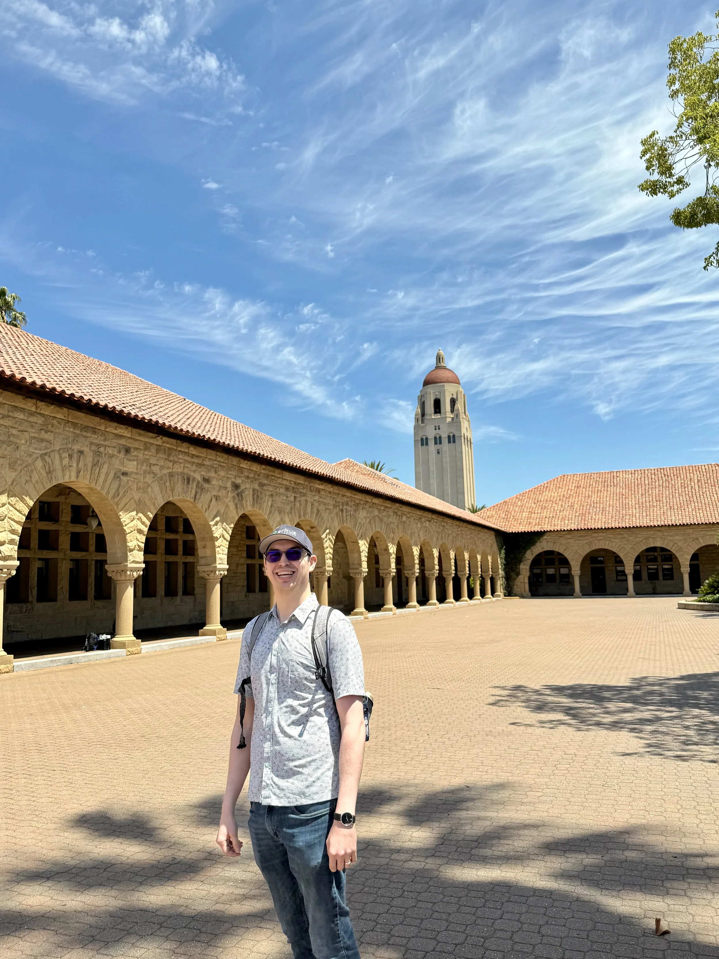 Sam the co-founder of Eritus Education on Stanford University campus