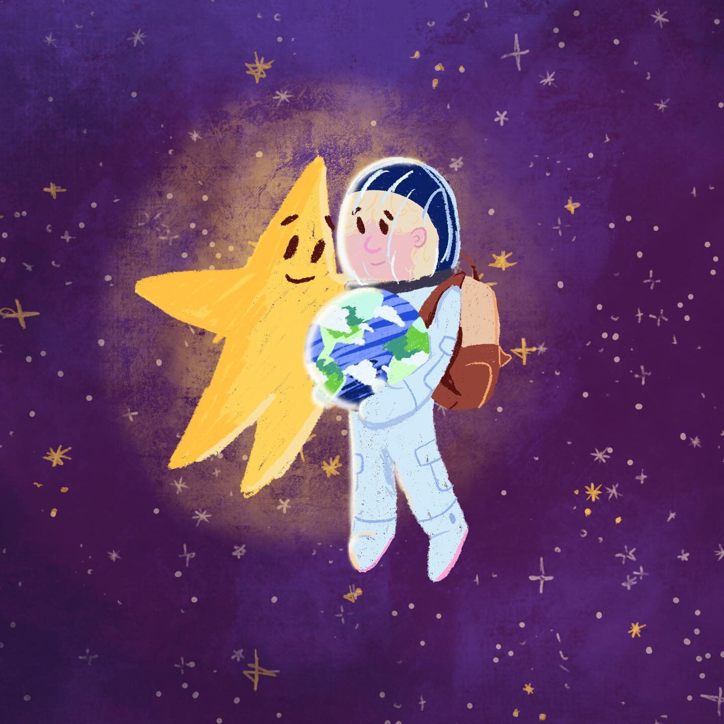 As you can imagine, Ouva is a big fan of her home, planet Earth. And so is her new star friend. She loves it and does her best to take care of it everyday. Happy Earth day, let&rsquo;s take care of our home.
&mdash;&mdash;
While Ouva&rsquo;s story ta