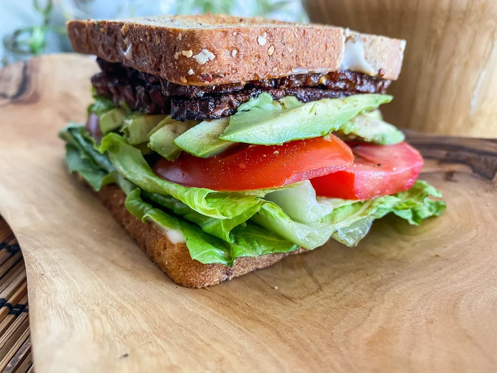 TTLA Sandwich (Tempeh, Tomato, Lettuce, and Avocado) — Plant Based