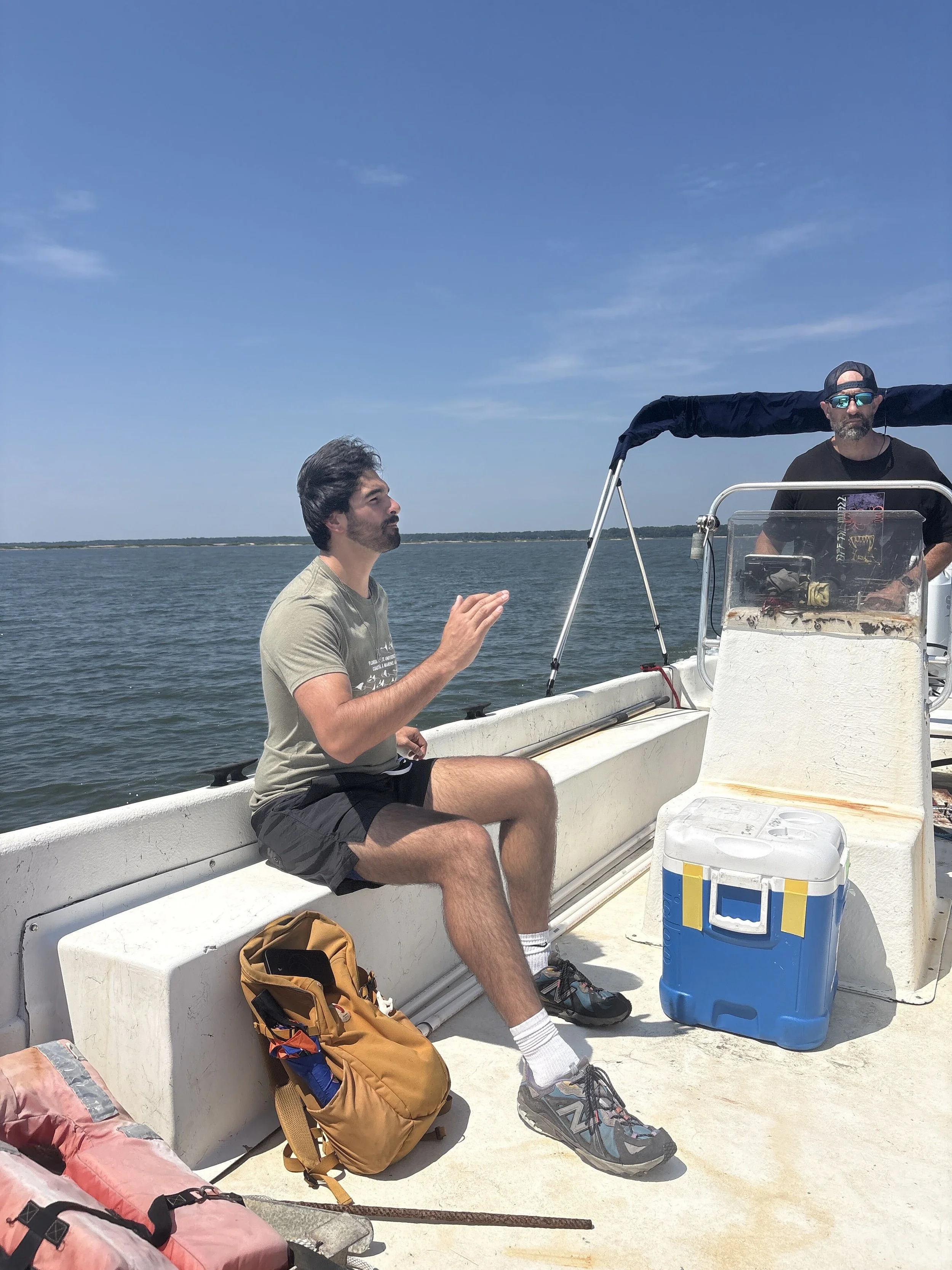 Oyster water sampling in 90F :)