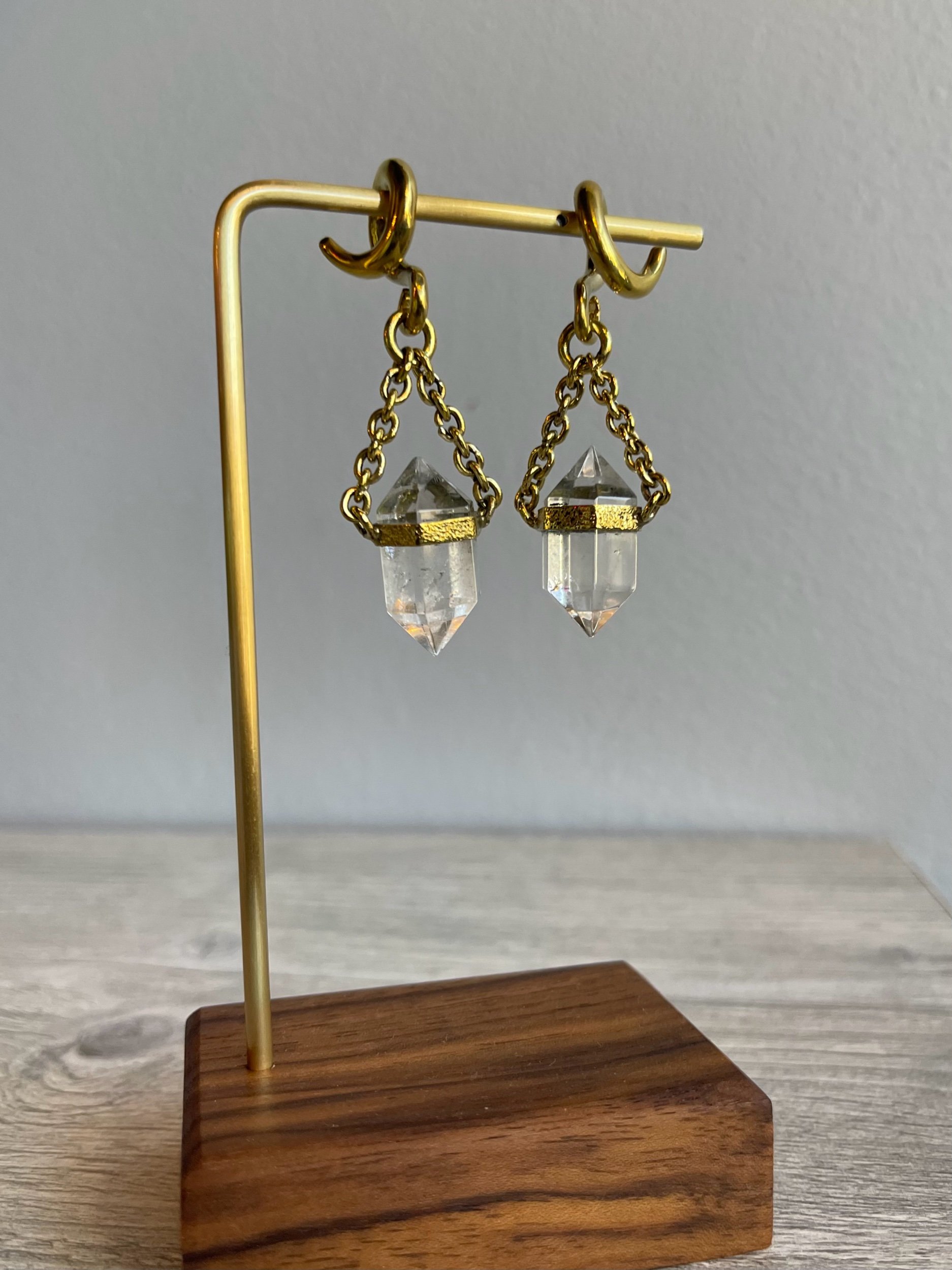 Diablo Jewelry - Quartz Coil - Brass Hangers