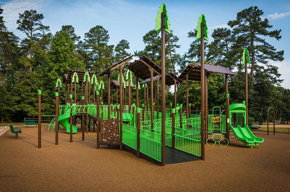 Ellis Park incorporates an inclusive, campthemed play environment