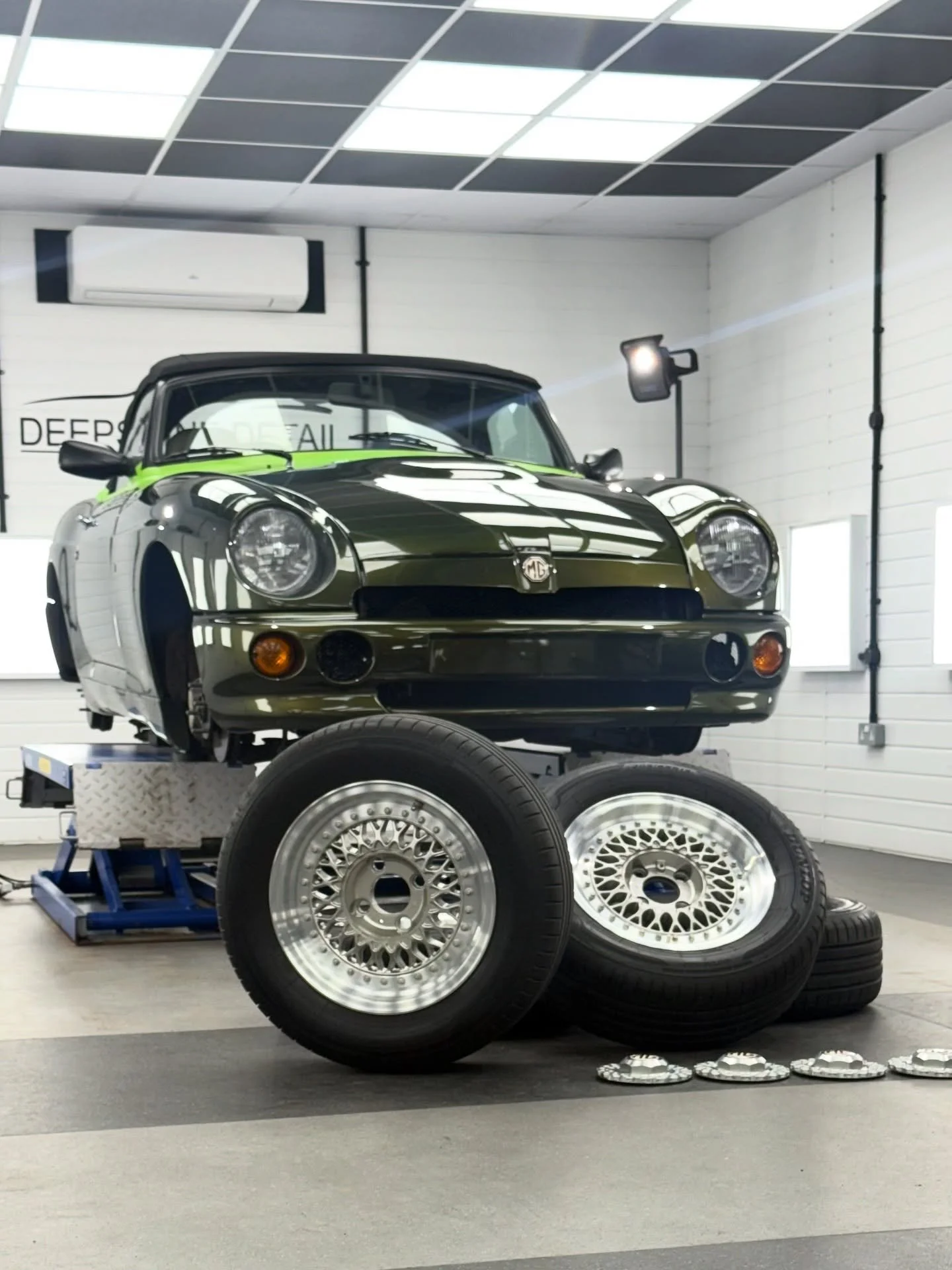 MG VR8 receiving a machine polishing process to safely remove a high percentage of surface paint defects and swirling improving gloss levels and adding clarity to the final finish. 
Before & After Images captured after the initial cutting/polish