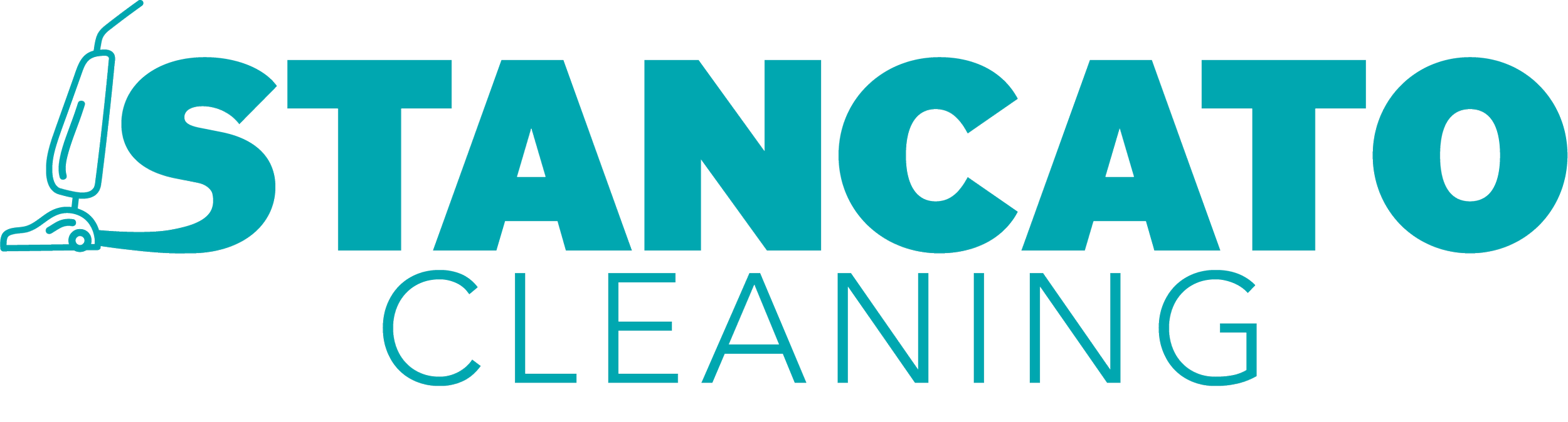 Logo for Stancato Cleaning with a vacuum icon.