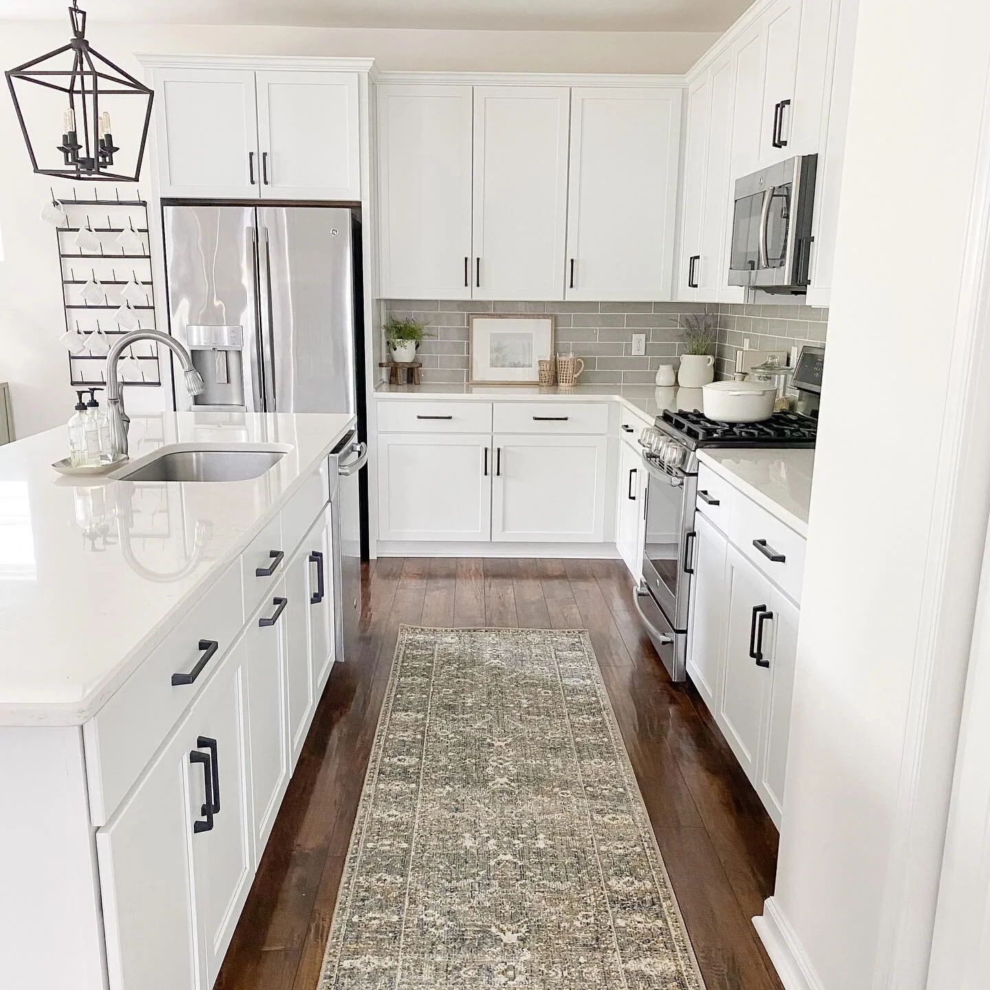 One of the easiest ways to refresh your kitchen is with a new runner. This reasonably priced runner adds some blue and green to our kitchen which is perfect for the spring and summer months - or year round! 

You can shop this post one of three ways: